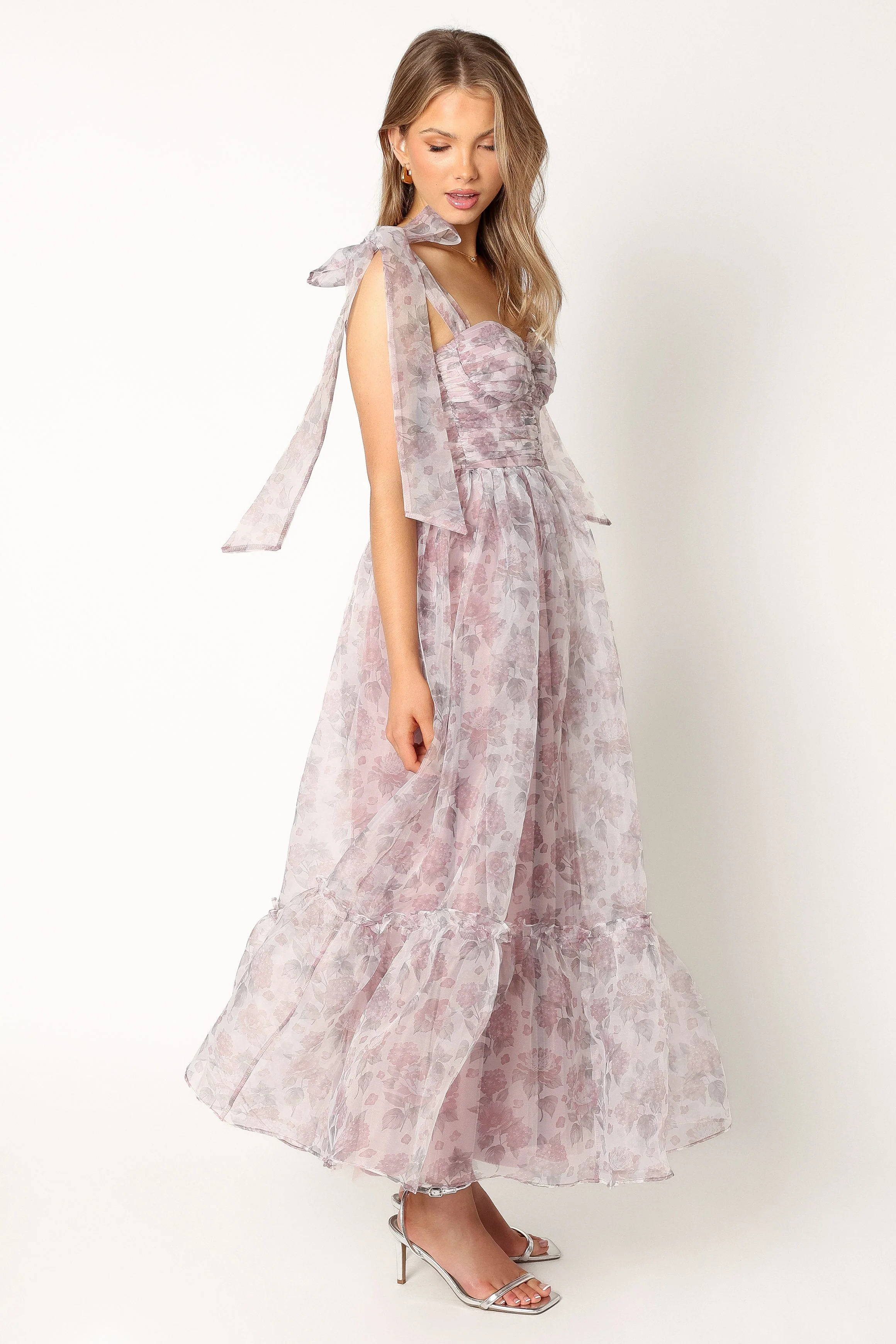 Floret Midi Dress - Dark Purple