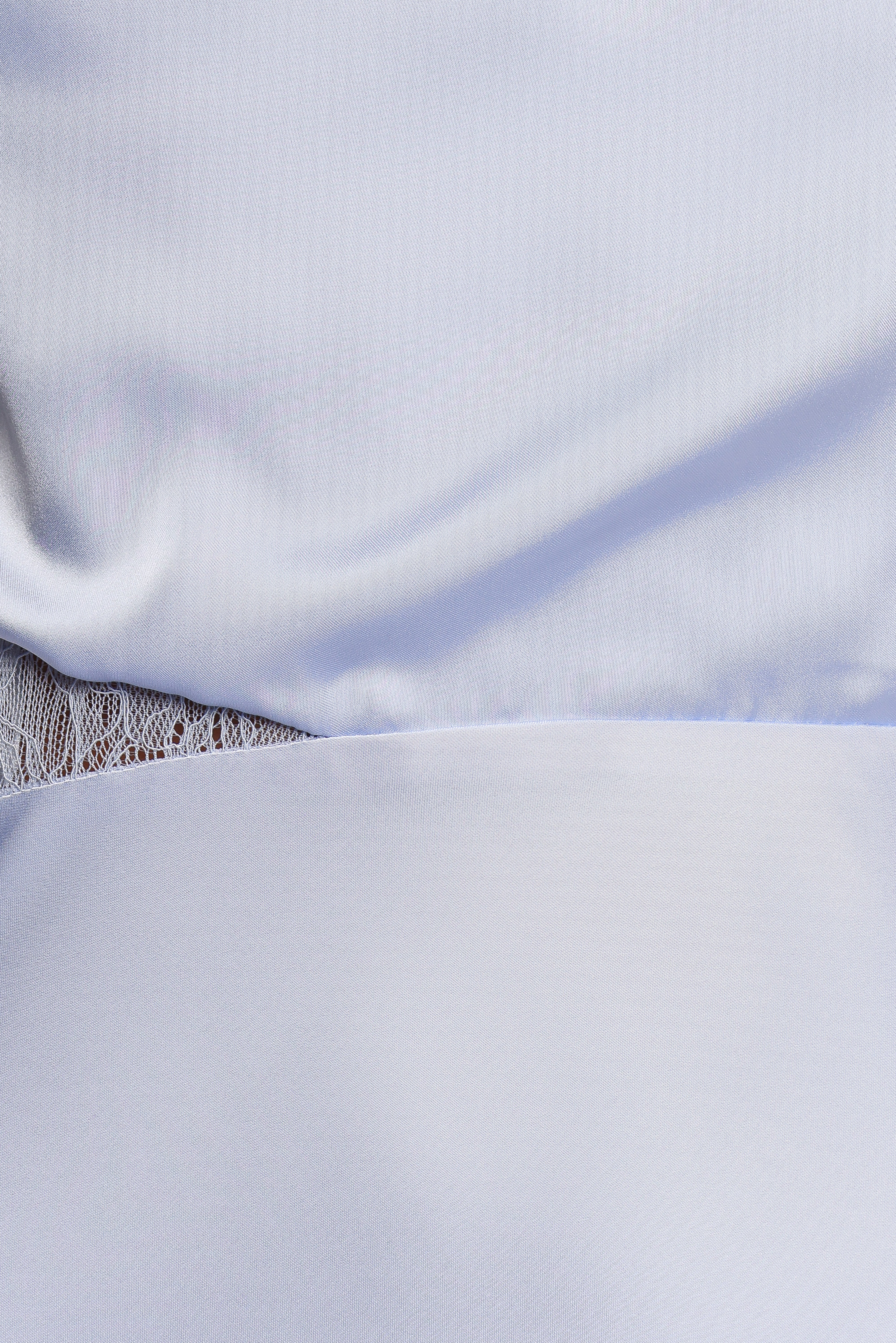 Anabelle Halter Neck Lace Maxi Dress - Baby Blue