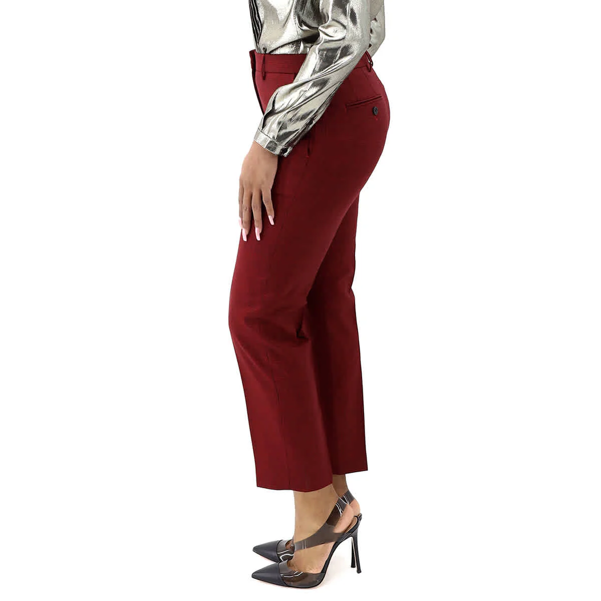 Burberry Wiluna Cage Pattern Wool Trousers