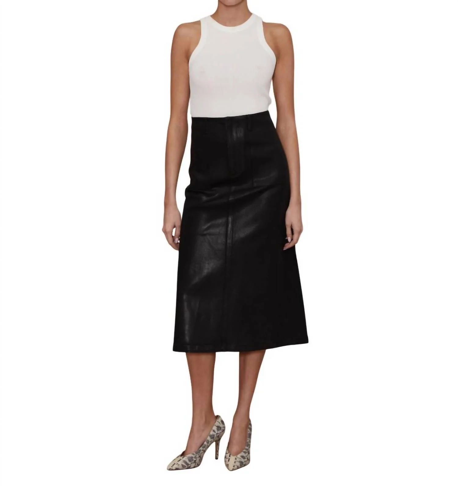 Jocelyn Skirt In Black Coated