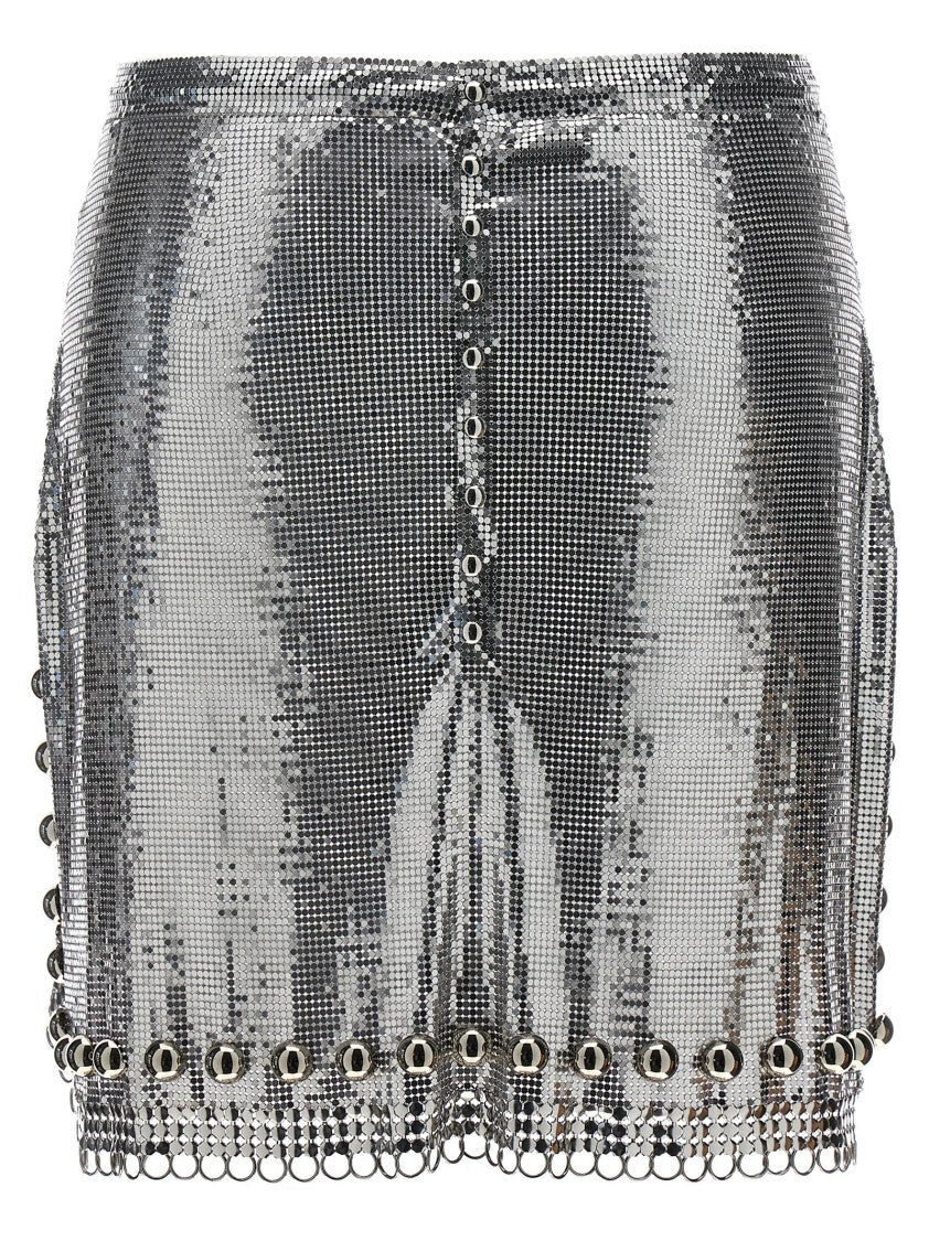 Metallic Mesh Skirt