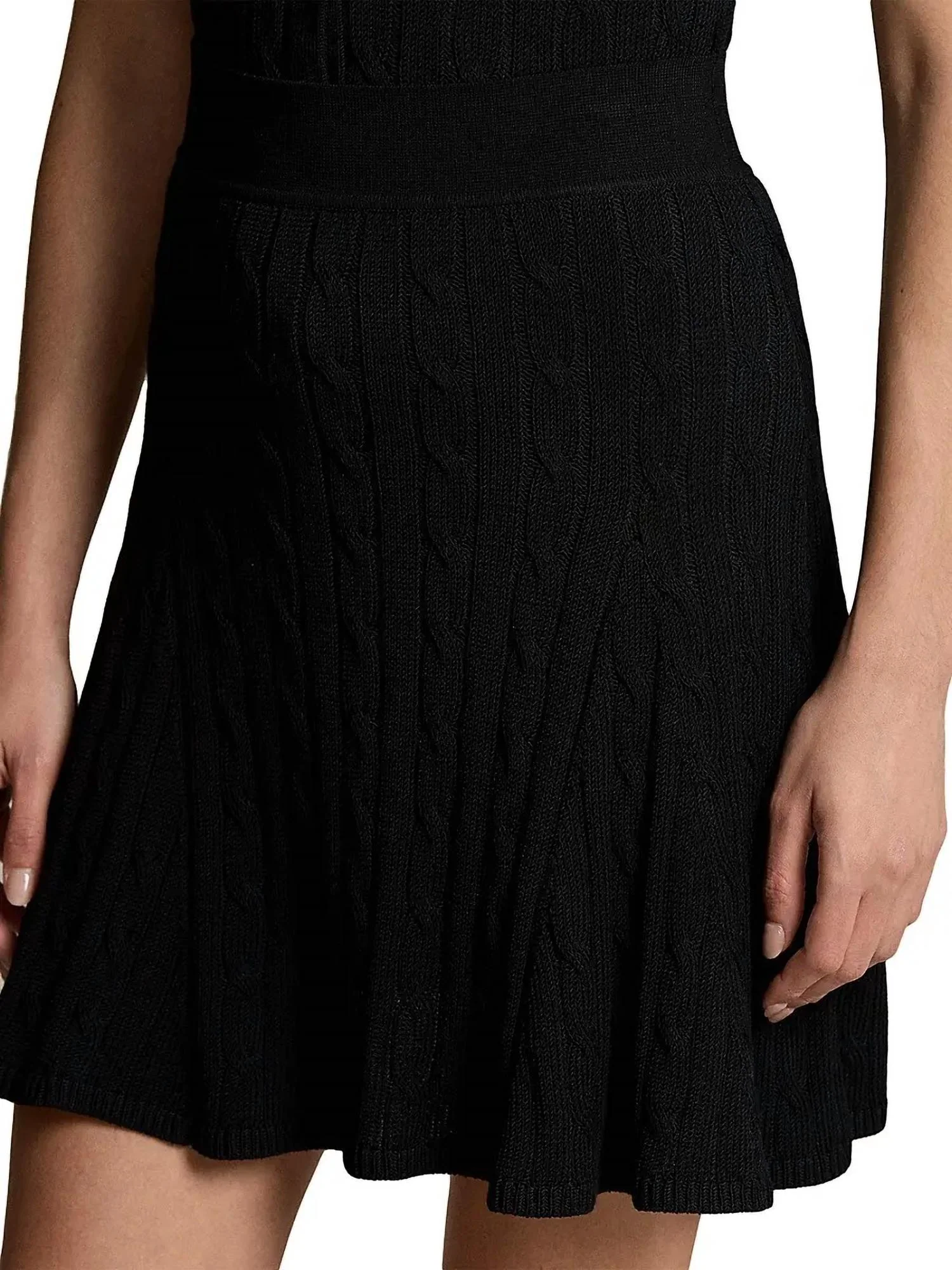 Cable Blend Skirt In Polo Black
