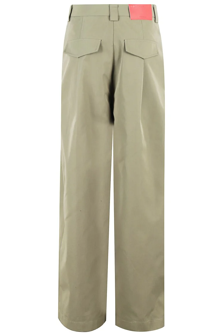 High-Waisted Wide-Leg Trousers With Pleated Detailing
