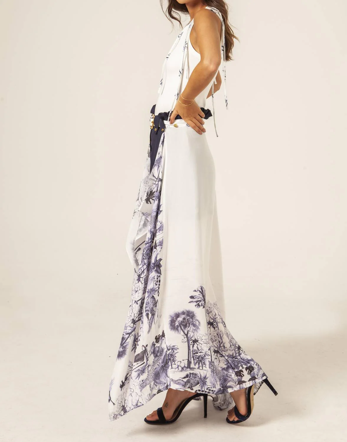 Savage Over Skirt Wild Pants In Navy