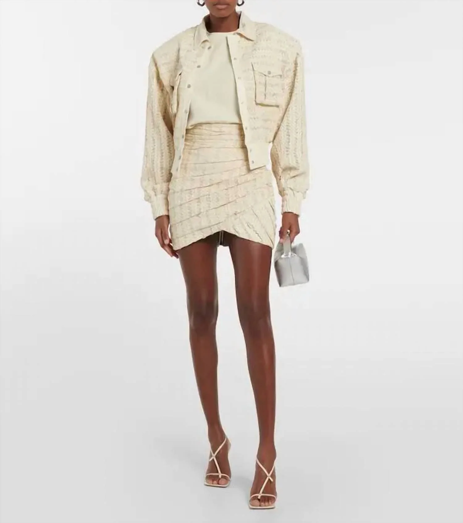 Bordeaux Skirt In White