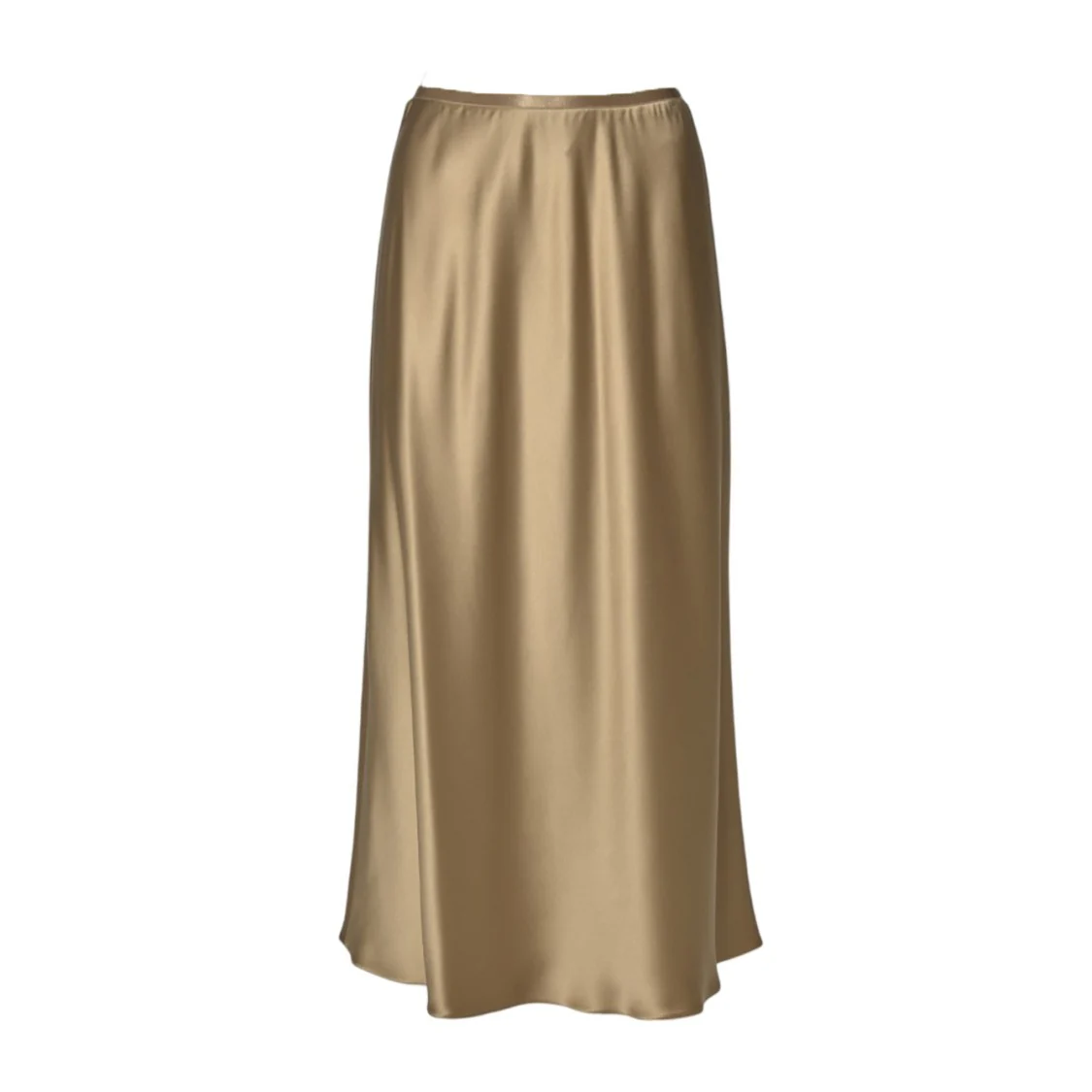 Carnet Skirt In Camel Silk Satin