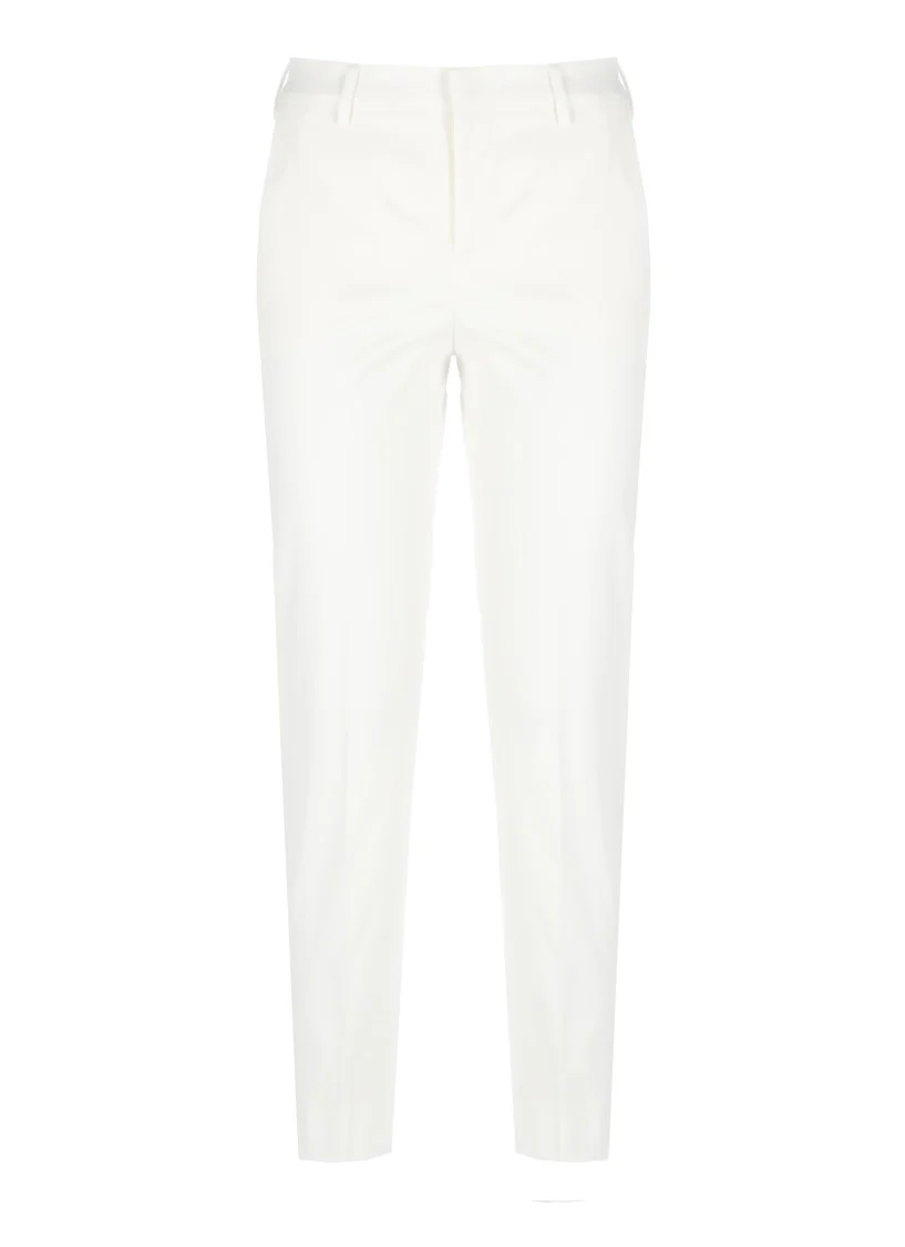 Tailored White Cotton Pants