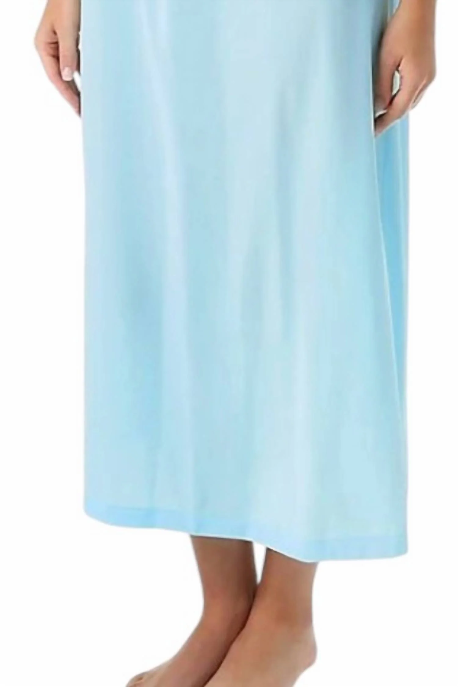 Petals 53 Inch Long Sleeve Gown In Blue