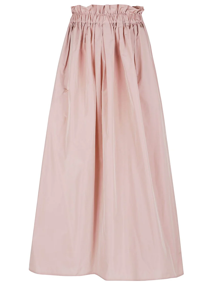 Gathered Taffeta Maxi Skirt With Water-Repellent Treatment