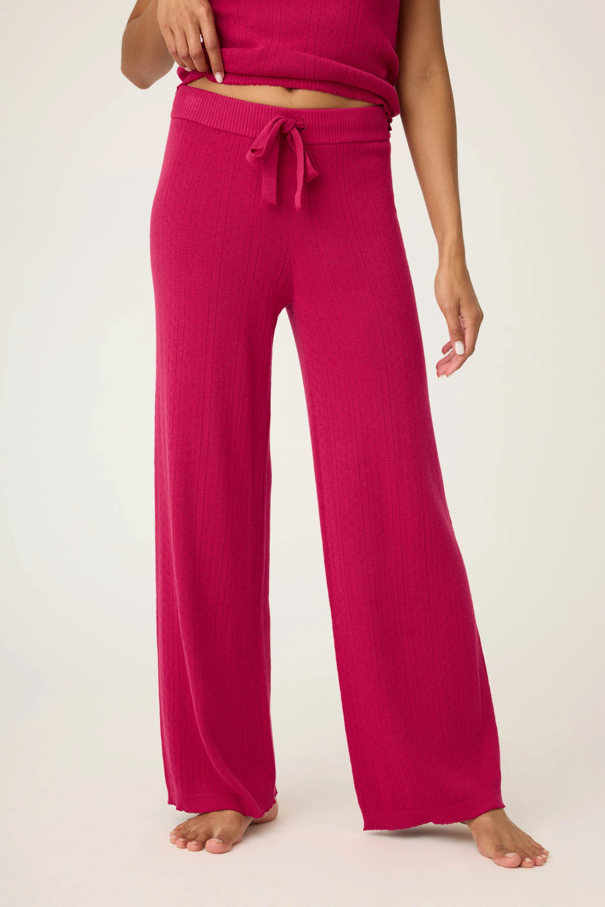 Sweetheart Pointelle Solid Lounge Pants