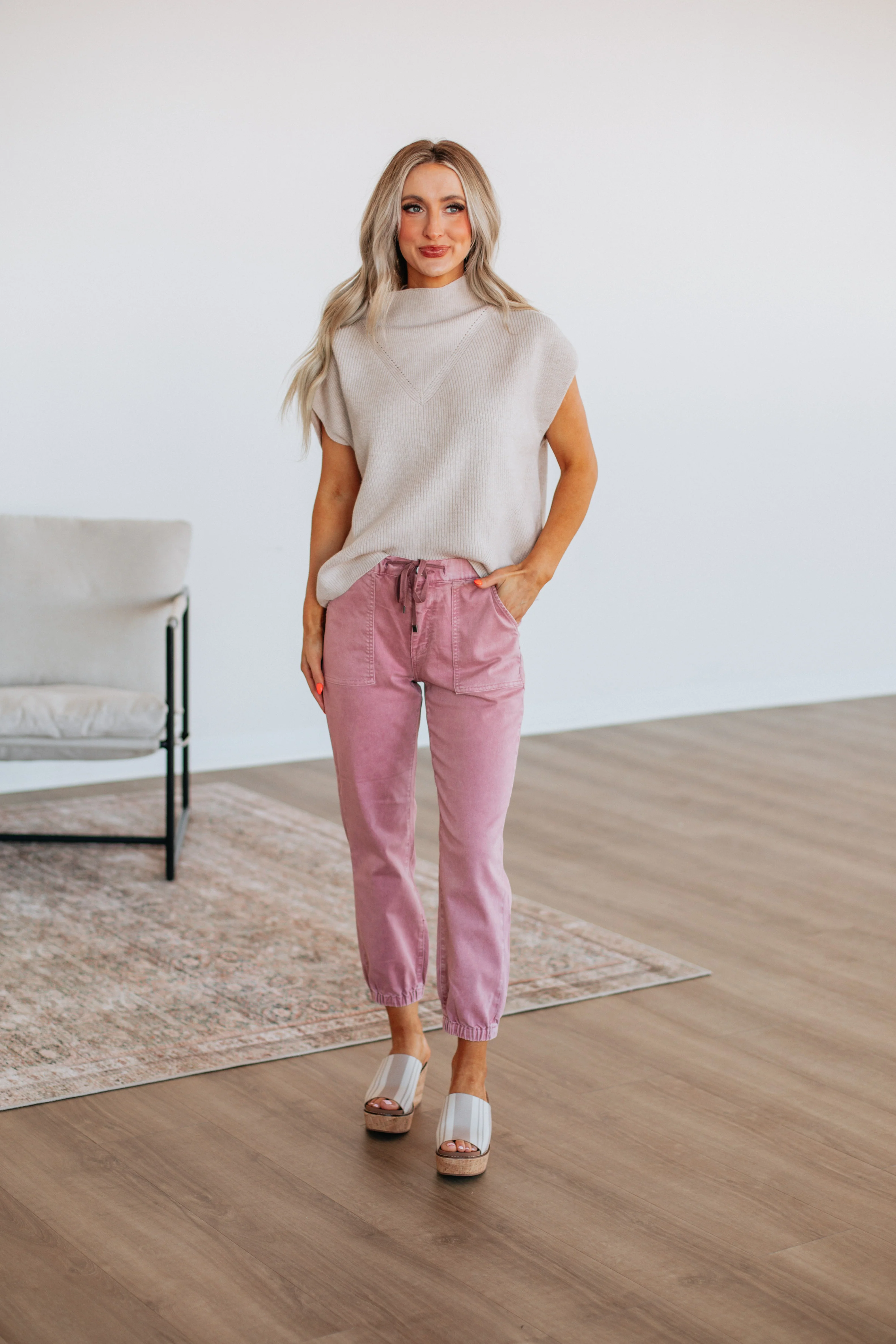 Drea Mica Joggers - Blush