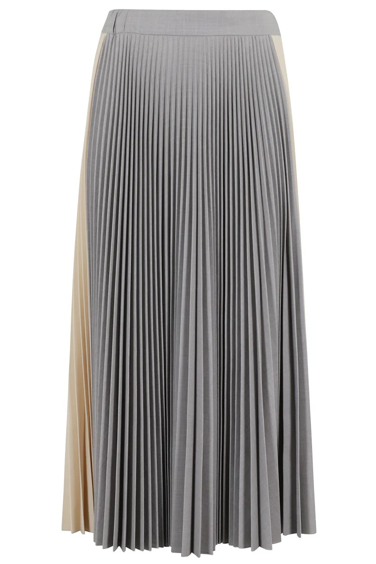Marina Pleated Multicolor Skirt With Elastic Waistband