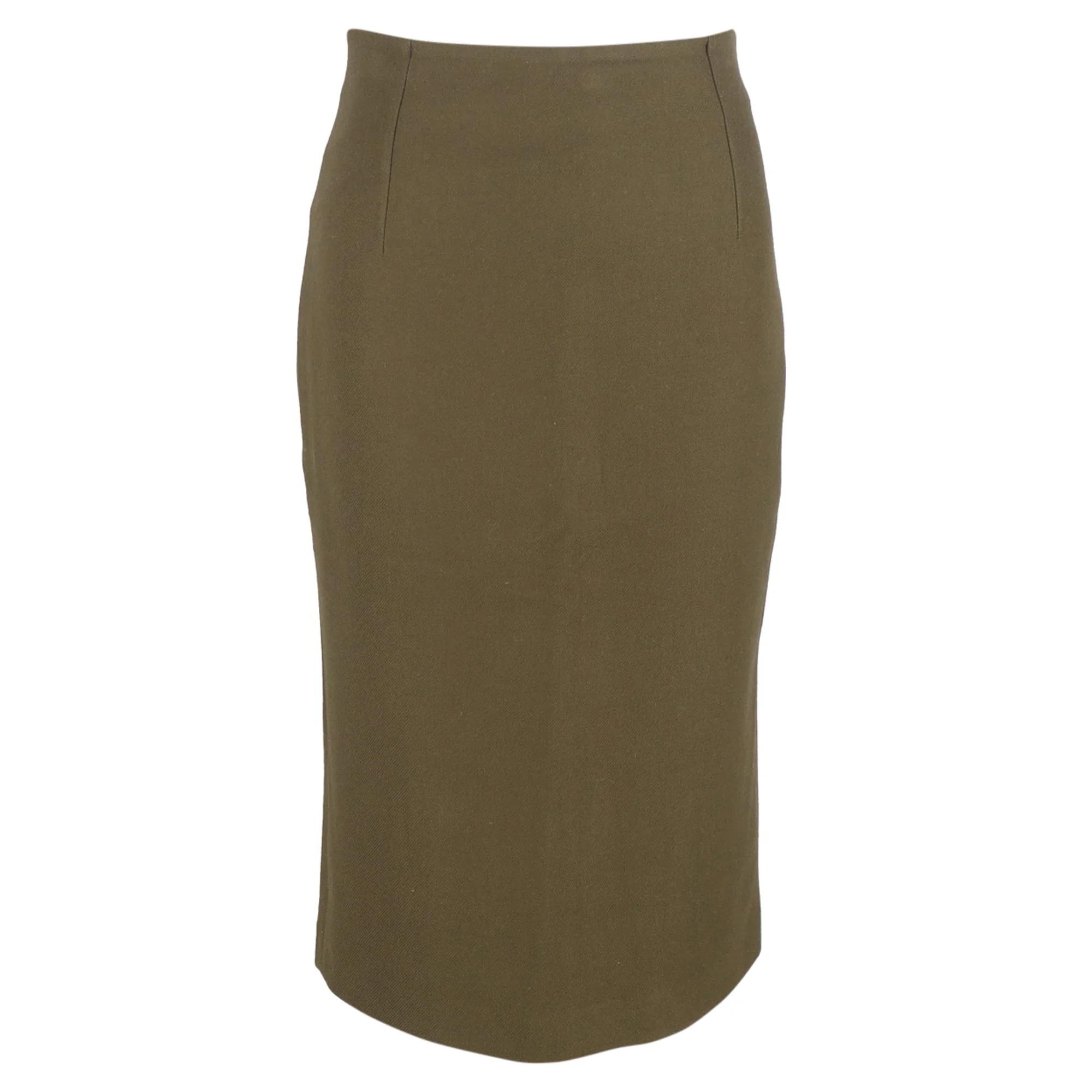 Etro Pencil Skirt in Khaki Wool