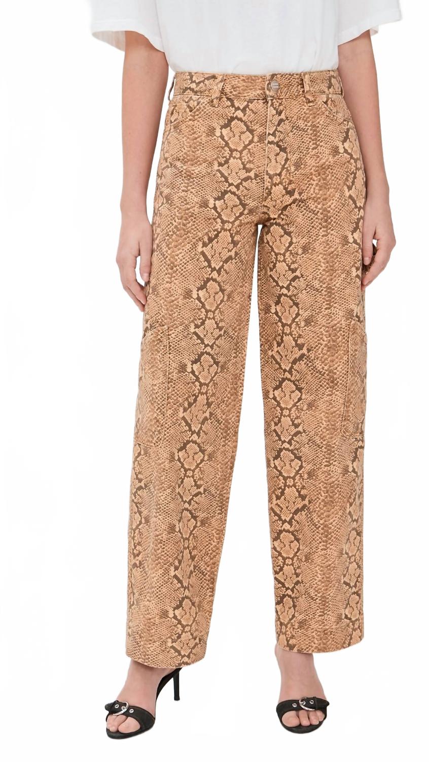 Drew Straight Leg Jeans In Snake Print