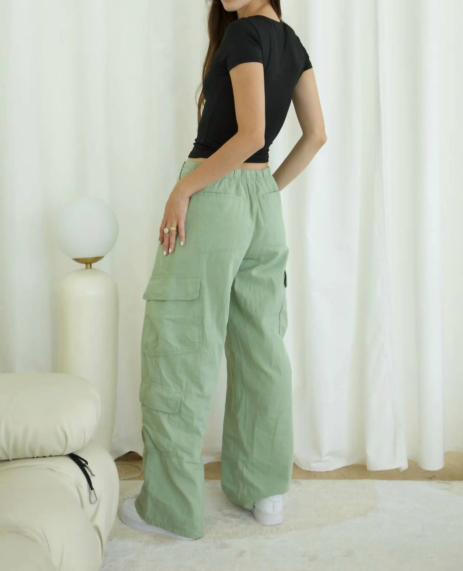 Nikki Cargo Pant In Dusty Green