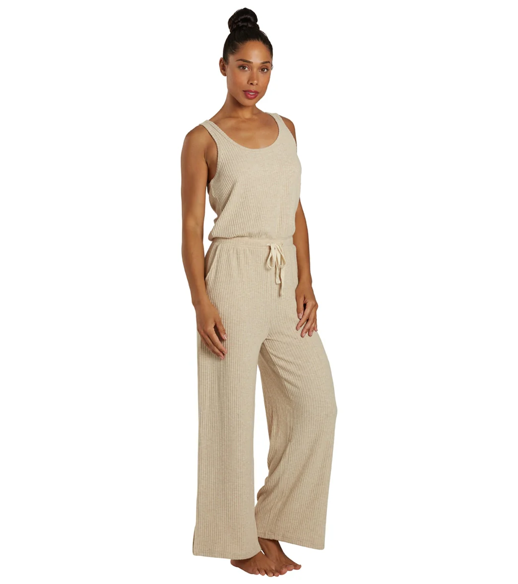 Spiritual Gangster Ballet Rib Wide Leg Perfect Jumpsuit