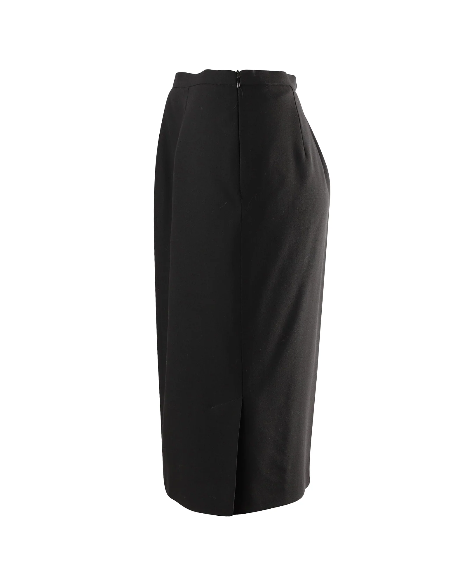 Max Mara Midi Skirt in Black Viscose