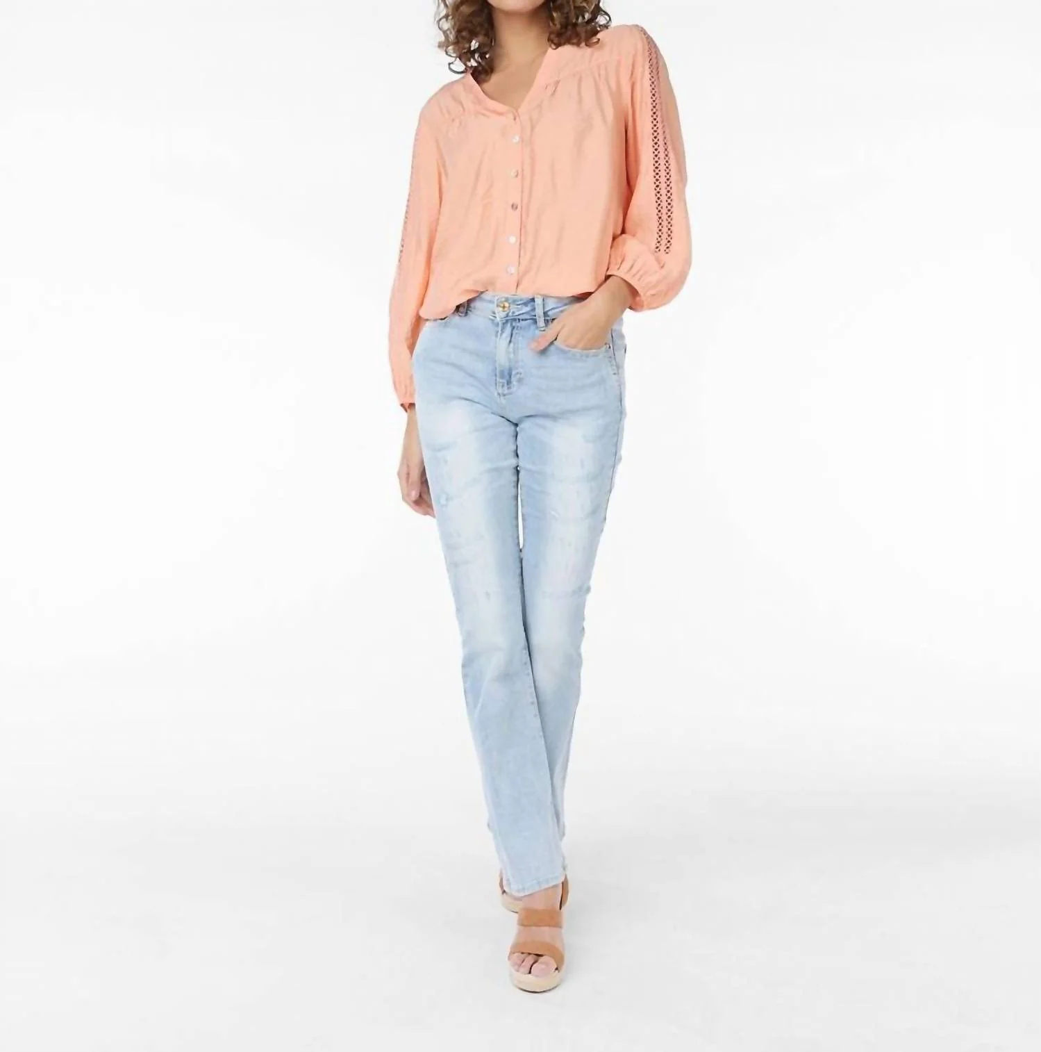 Stick To It Flare Jeans In Light Wash
