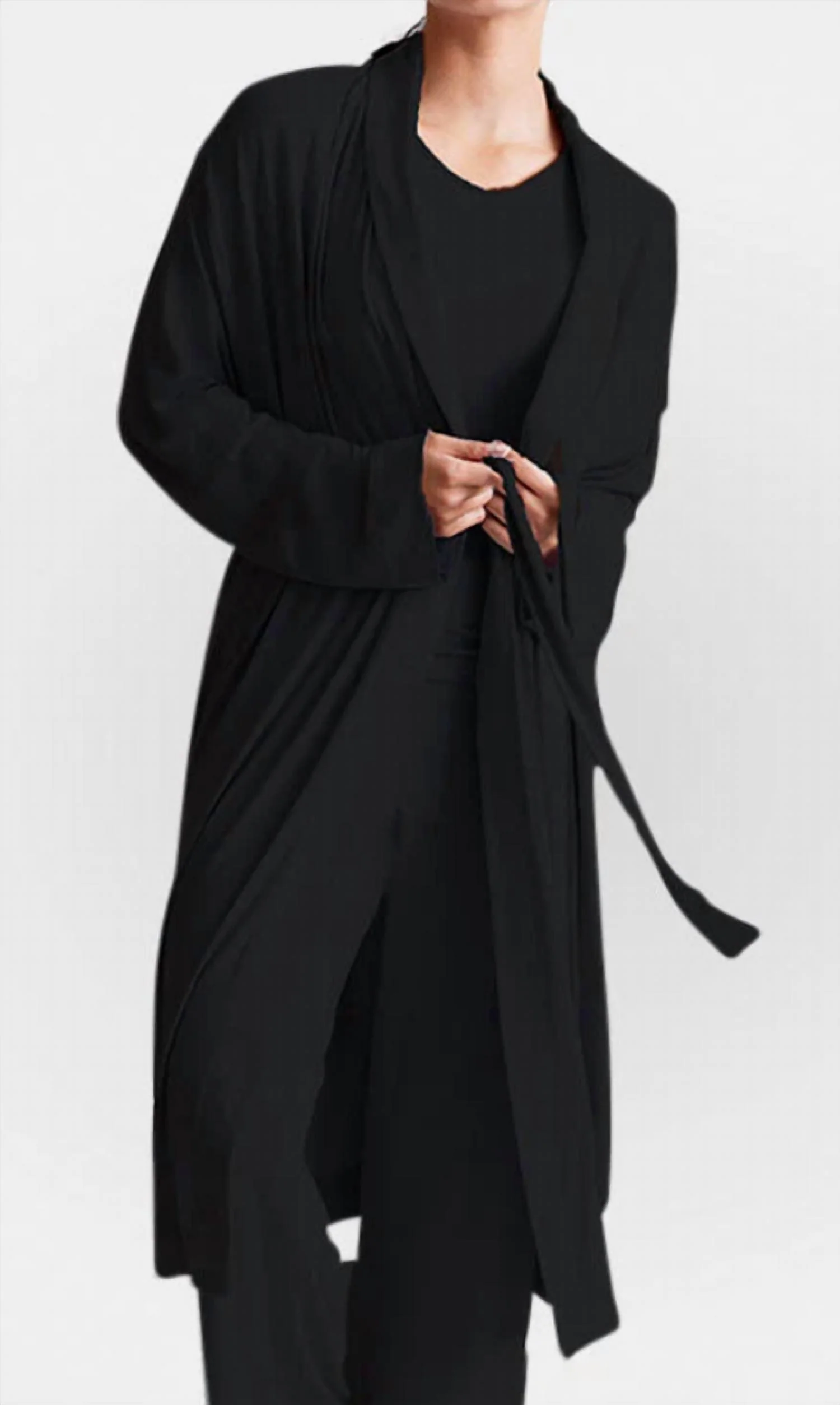 Collagen Lounge Robe In Classic Black