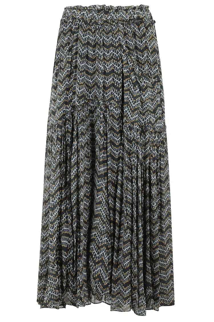 Black Skirt With Unique Blue