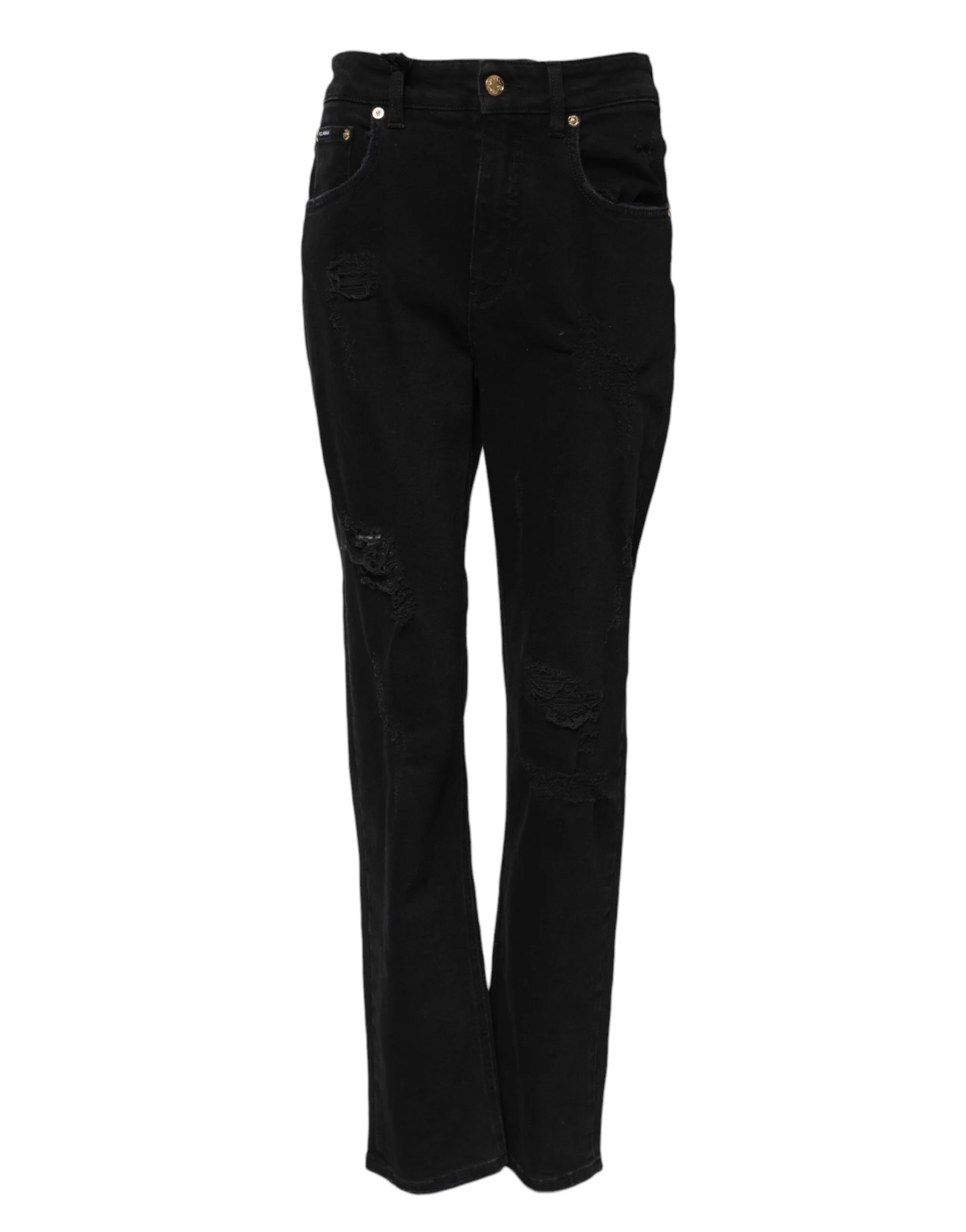 Dolce & Gabbana Boyfriend Cotton Fla blue Women's Jeans