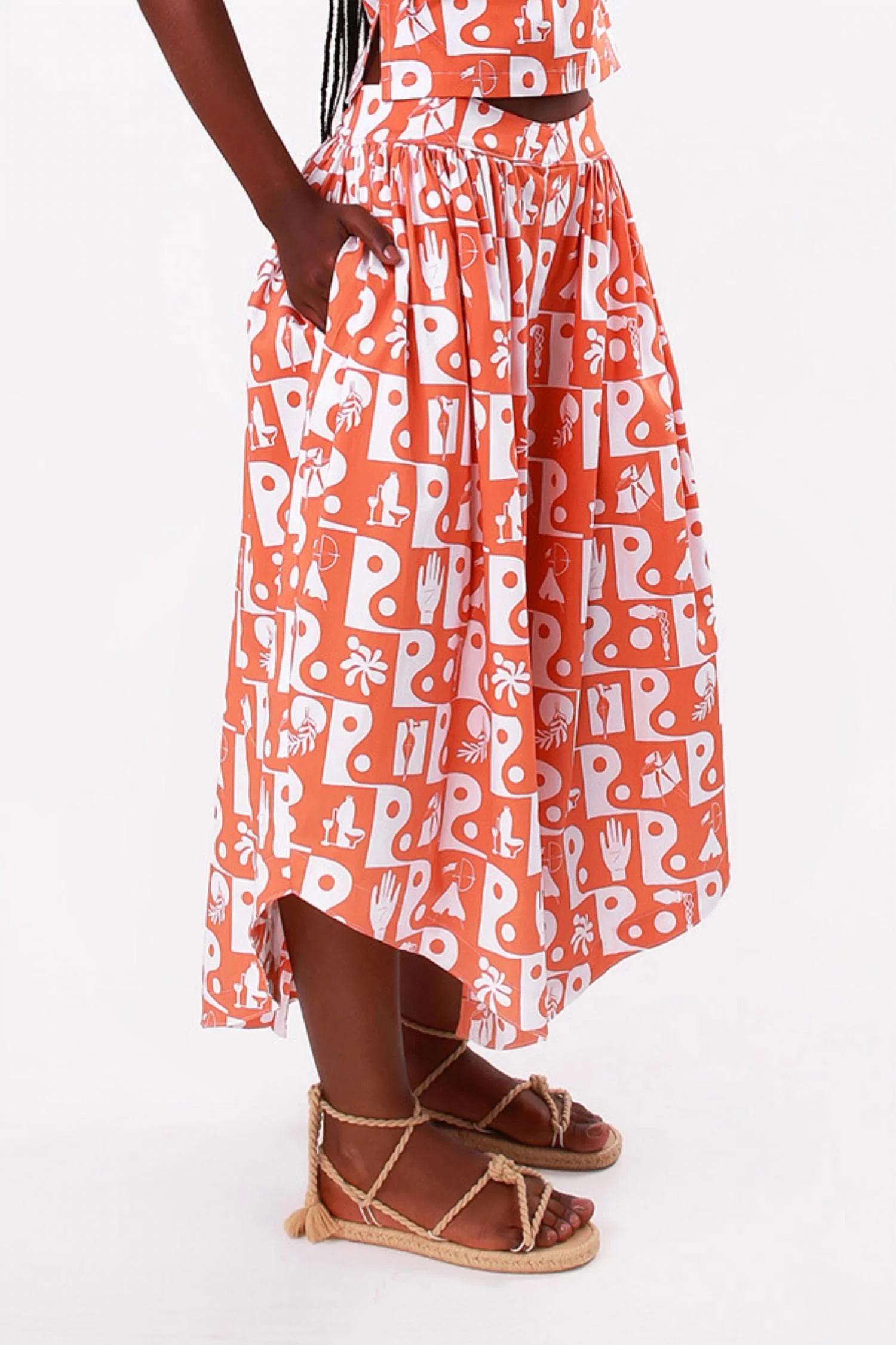 Diamond Skirt In Kozmo Print