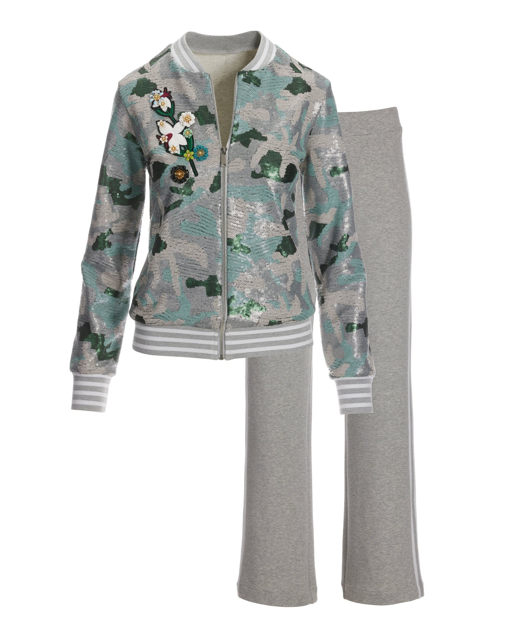 Sequin Patch Camo Set Multi