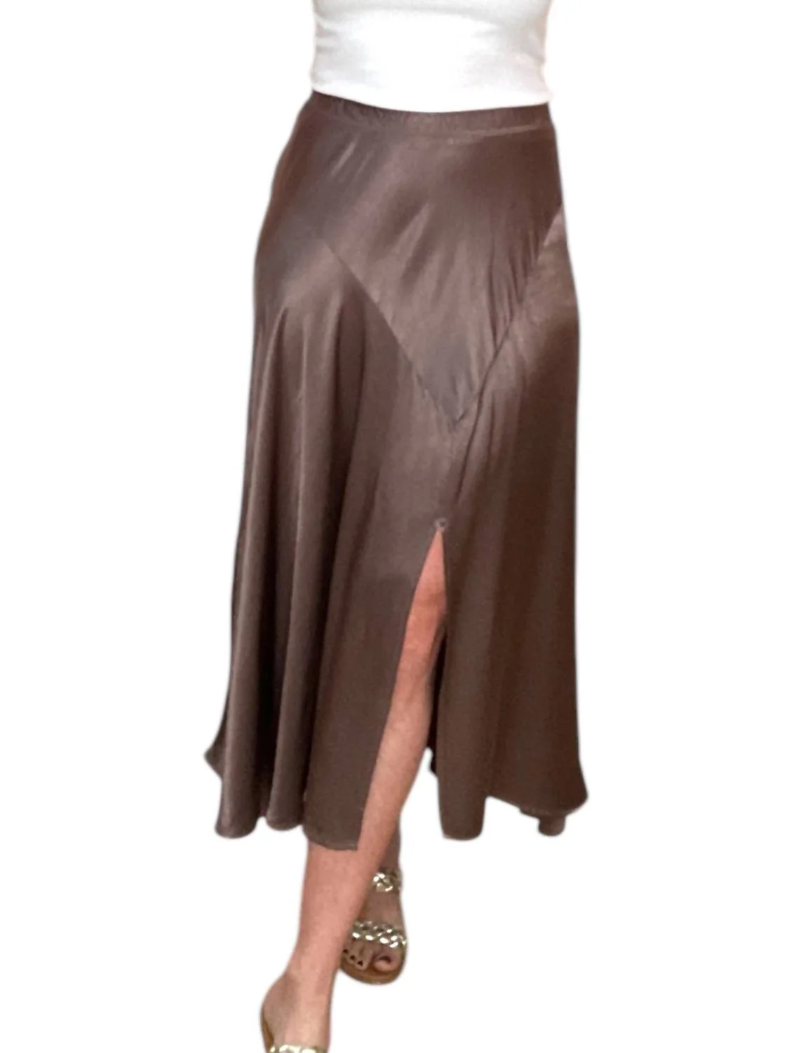 Desi Asymmetrical Skirt In Cobblestone