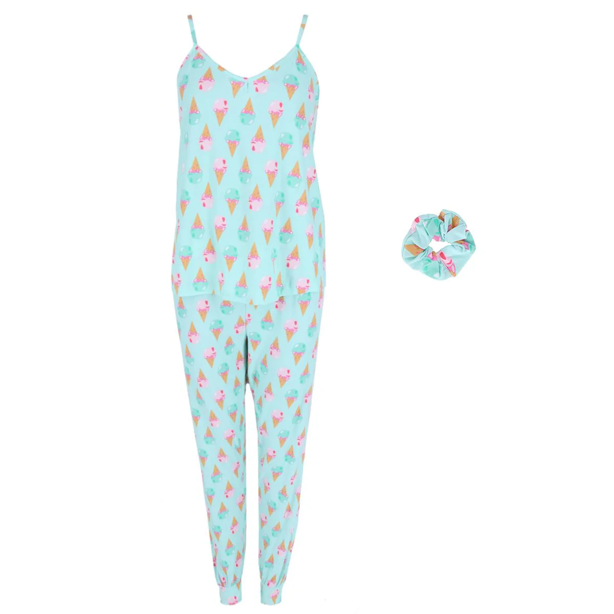 Women's Plus Size Ice Cream Jogger PJ Set