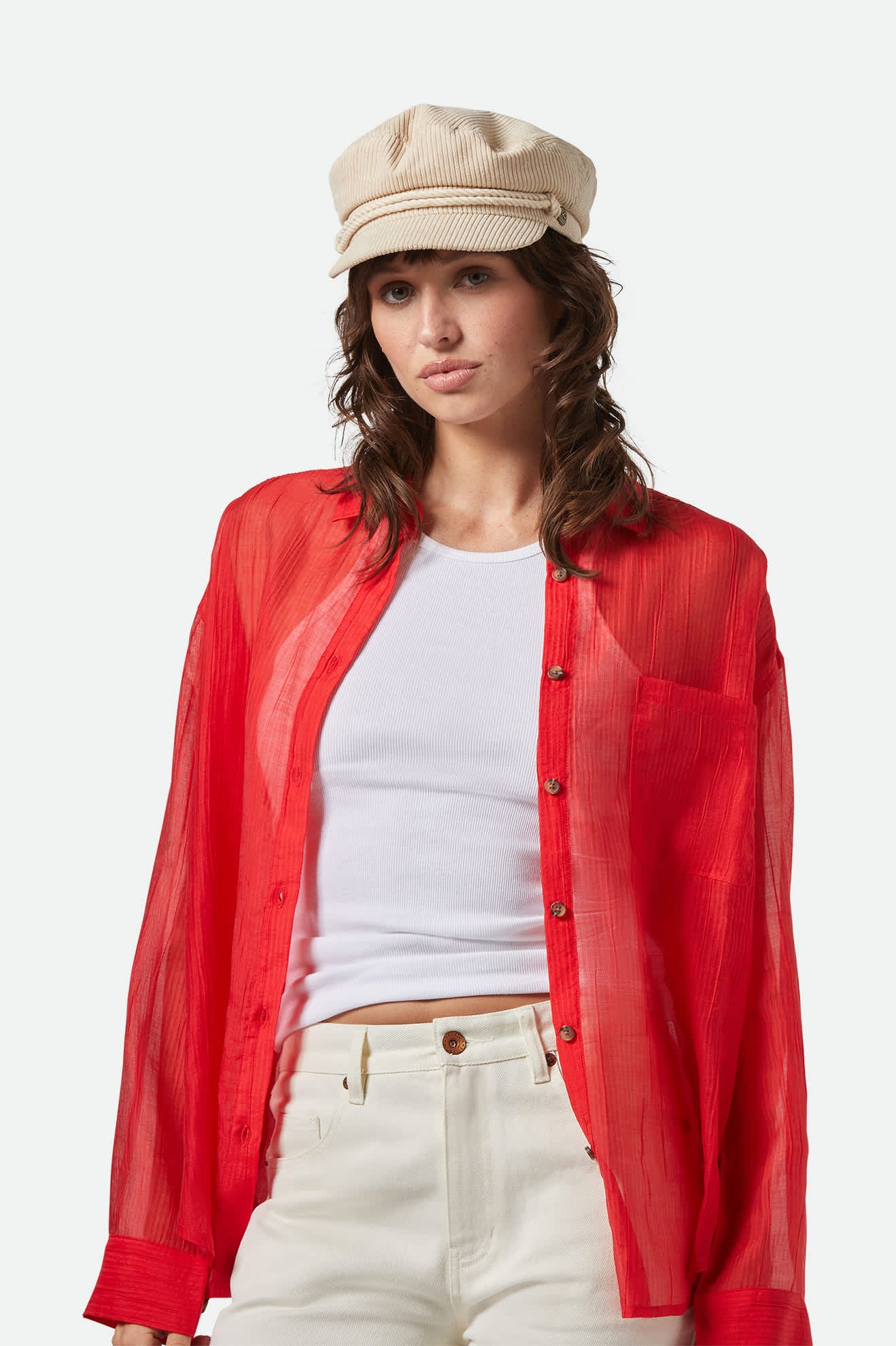 Fiddler Fisherman Cap - Macadamia Cord