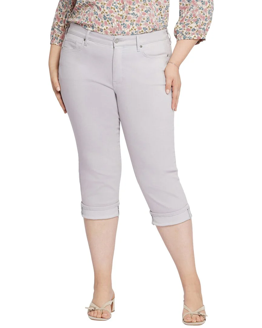 NYDJ Plus Marilyn Pearl Grey Crop Jean