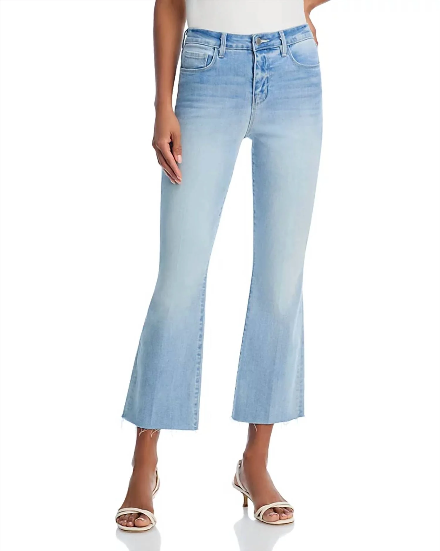 Kendra High Rise Crop Flare Jean In Dorian