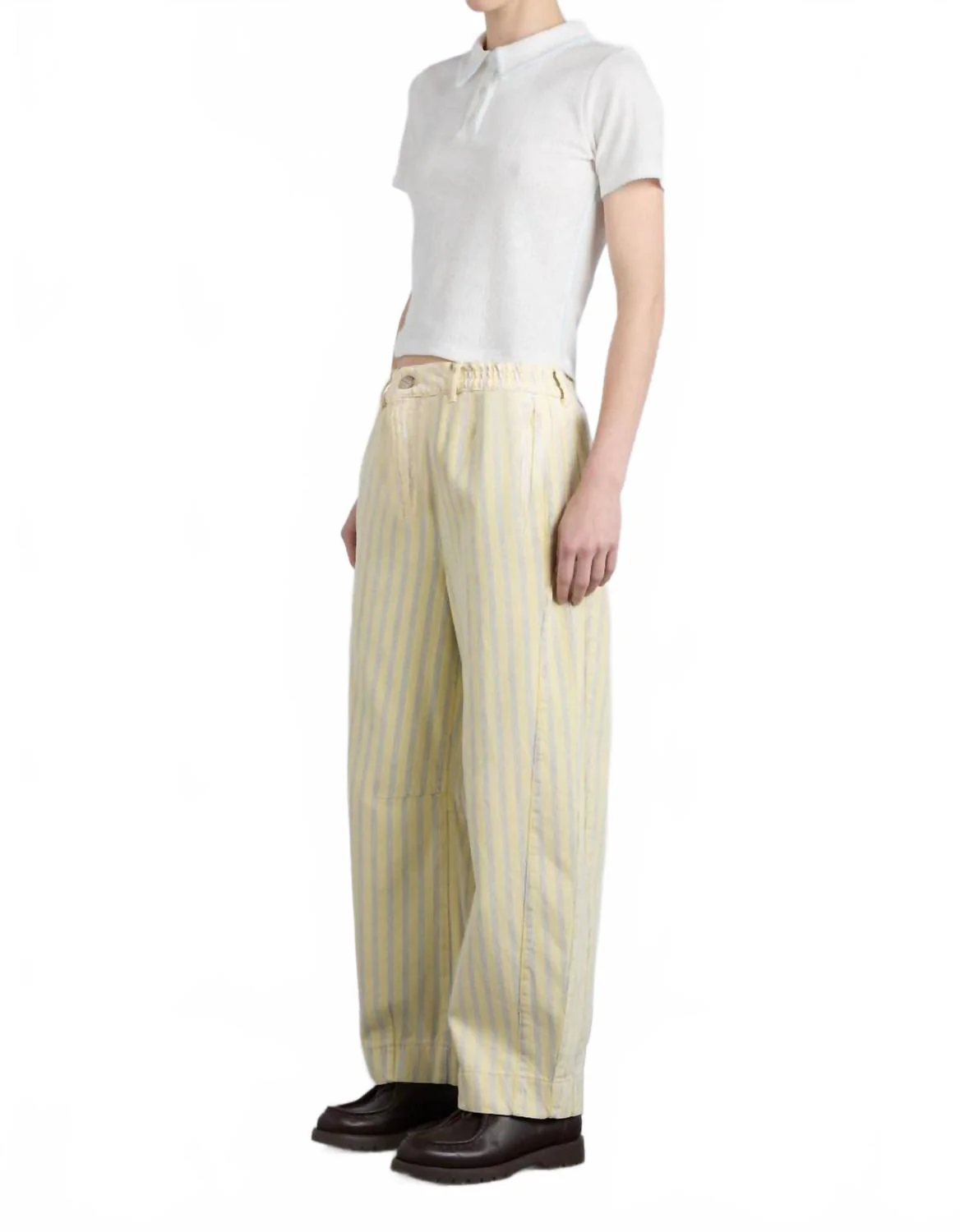 Felix Jeans In Butter Business Stripe