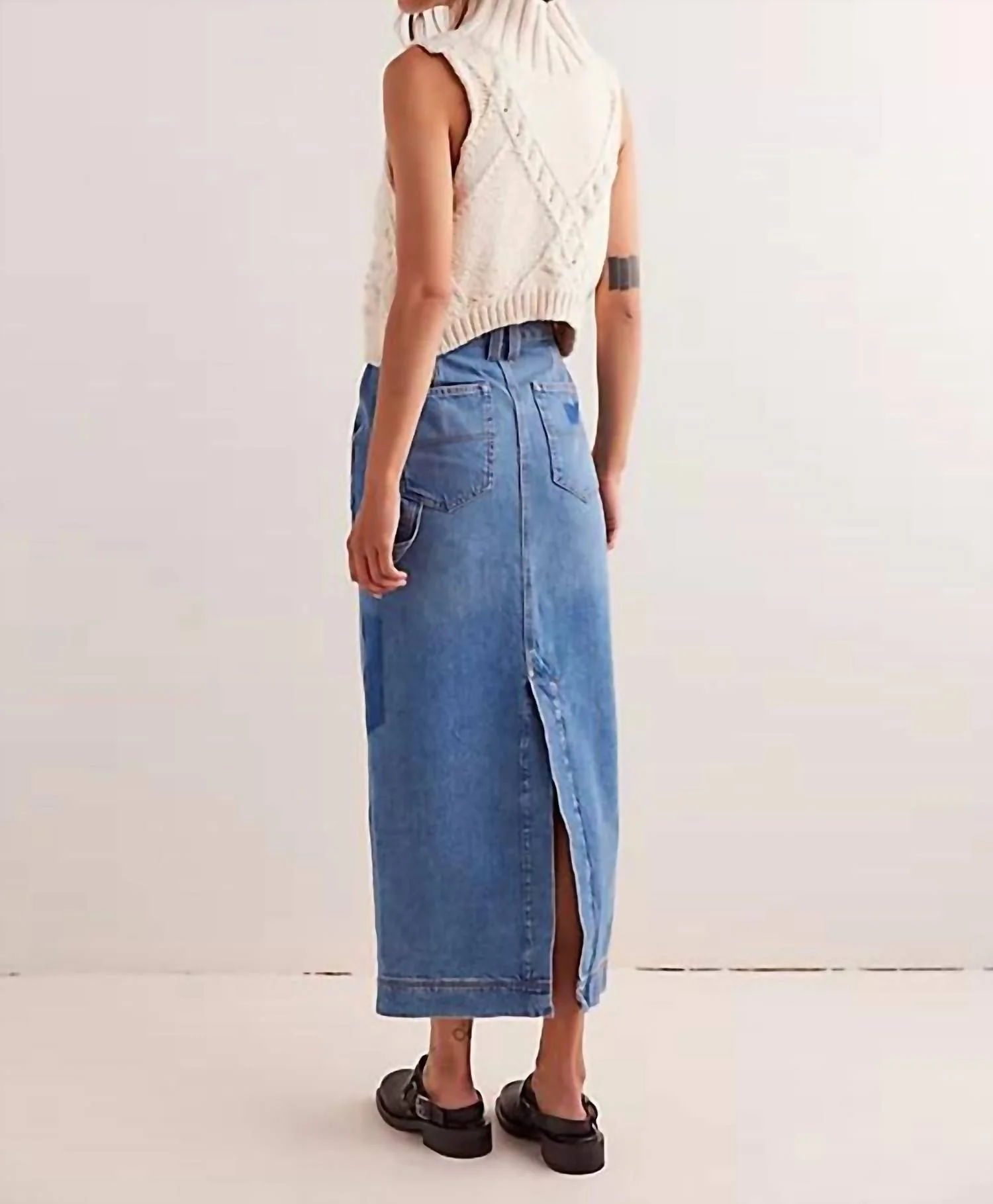 Francisco Denim Maxi Skirt