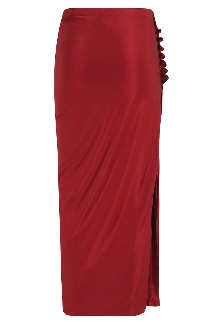 Jupe Scarlet Jersey Satin Maxi Skirt