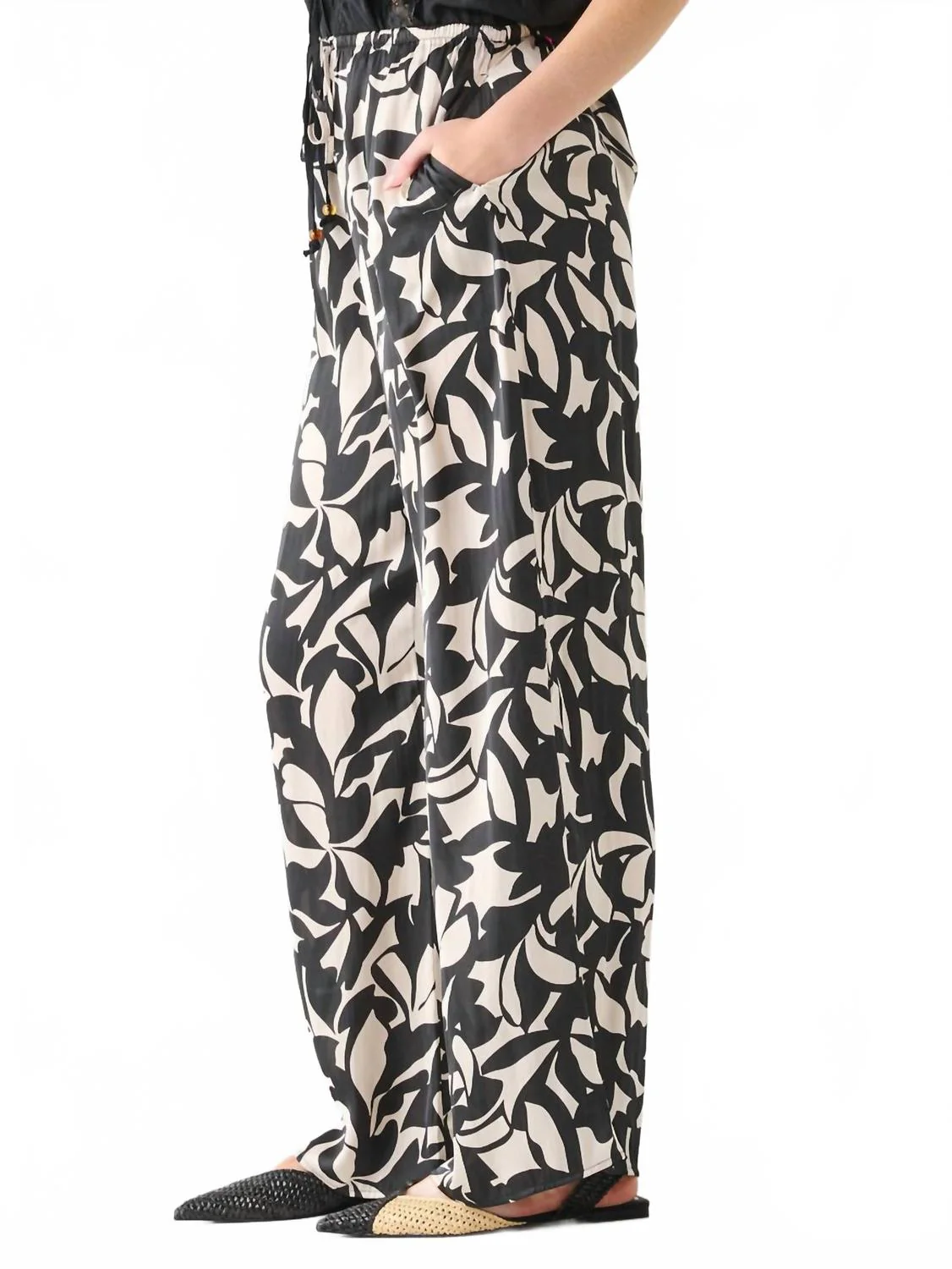 Night Vine Pant In Black/cream