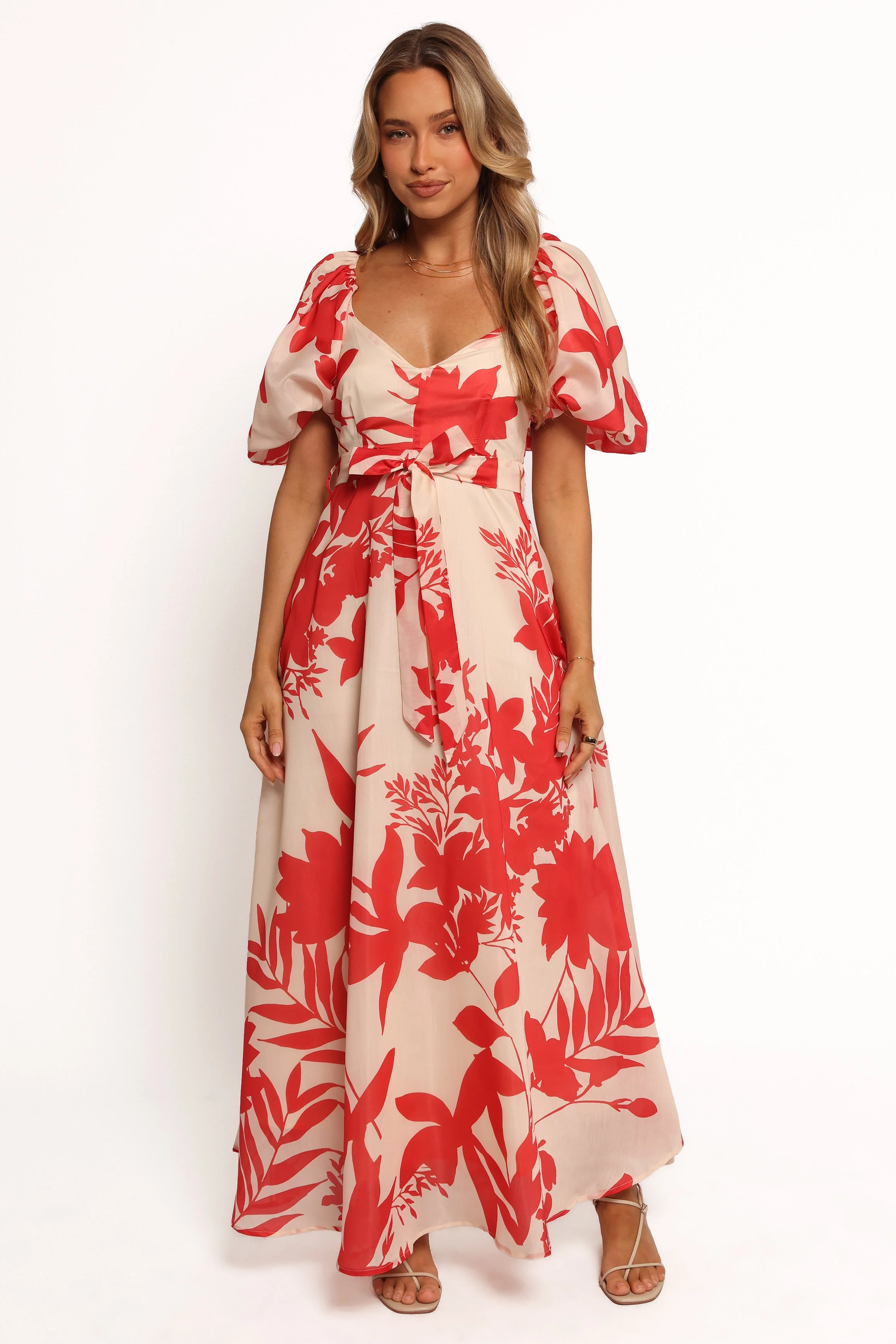 Ellery Midi Dress - Red Floral