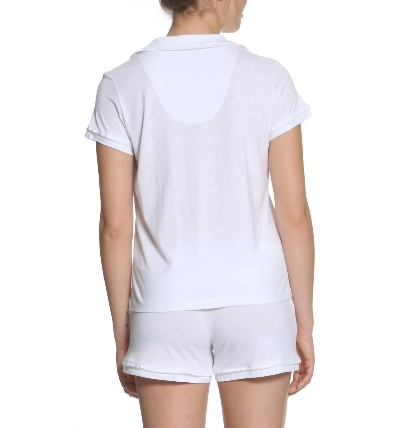 Short Pajama Set In White