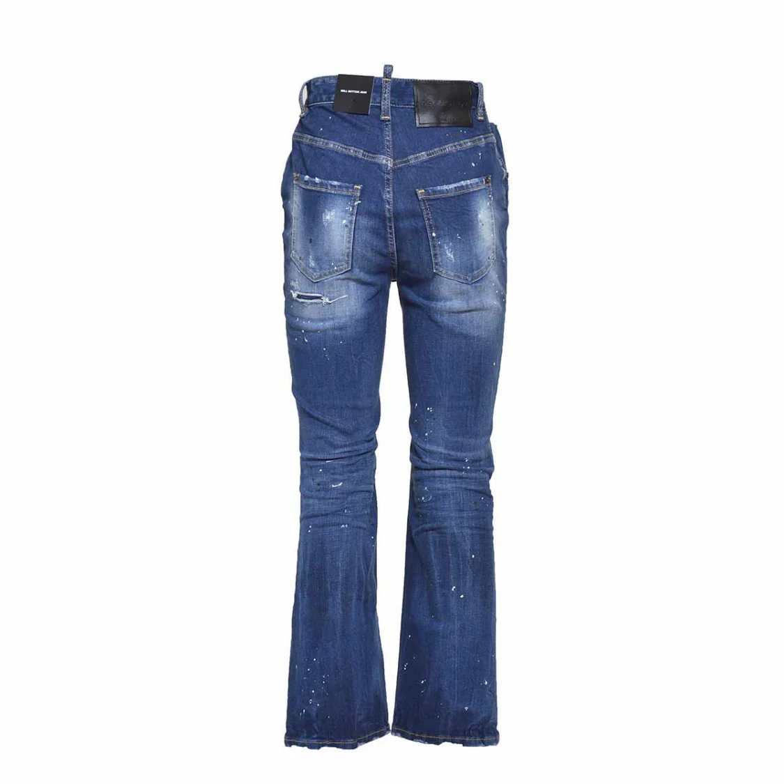 Blue High Waist Bell Bottom Jeans