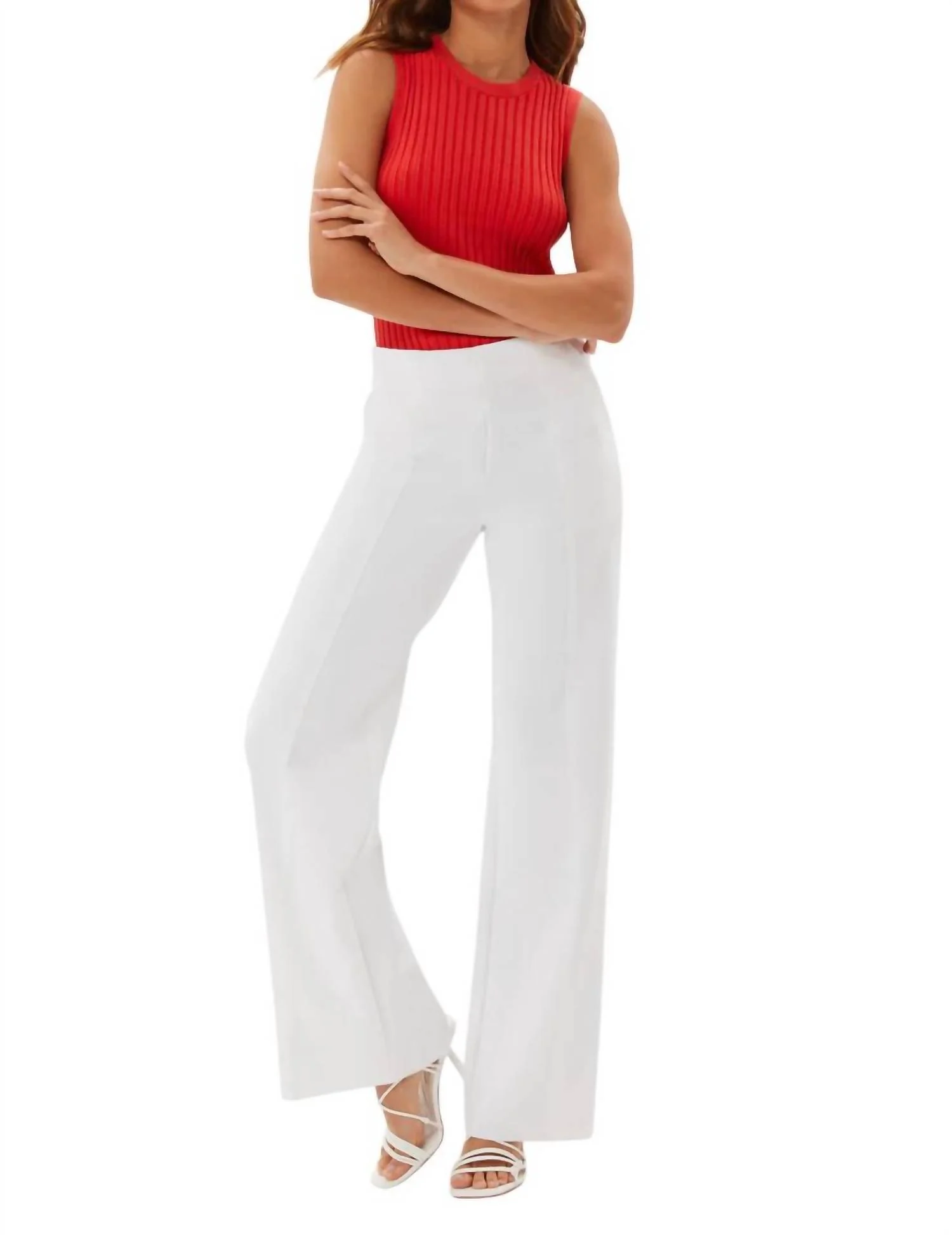 Atherton Clean Full Leg Trouser In White