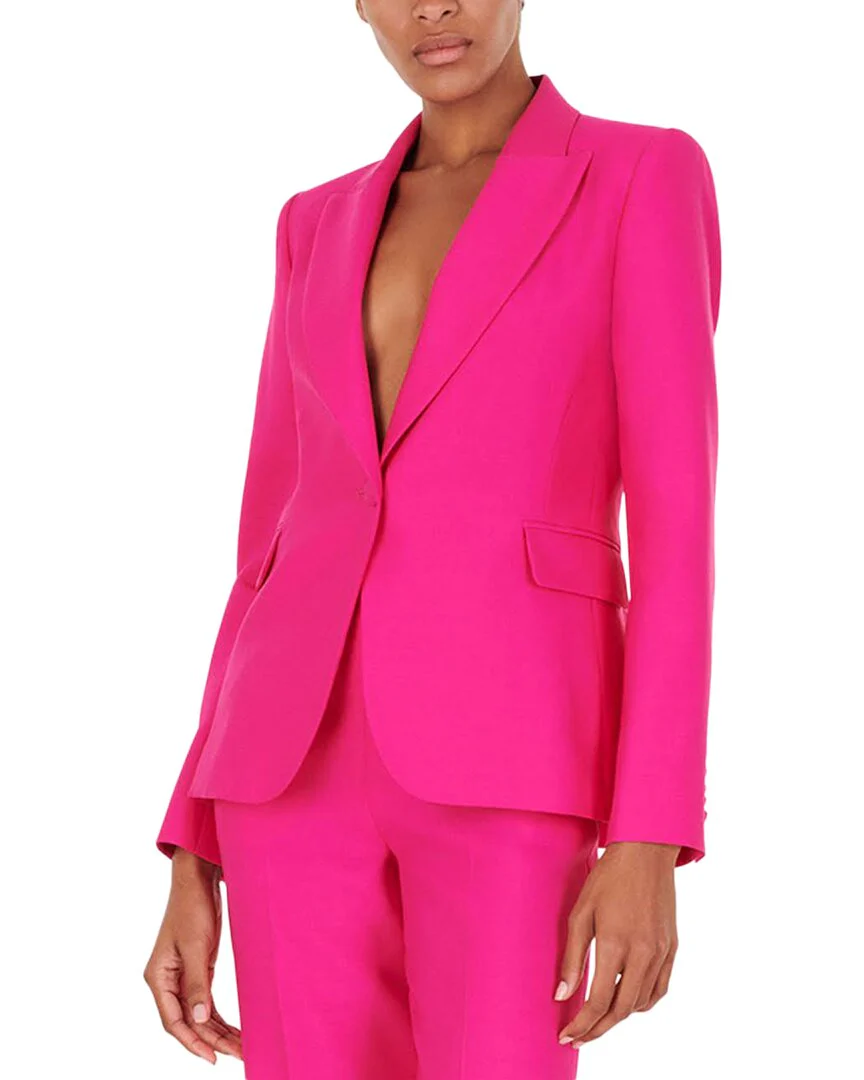 Adam Lippes Single Breasted Wool & Silk-Blend Jacket