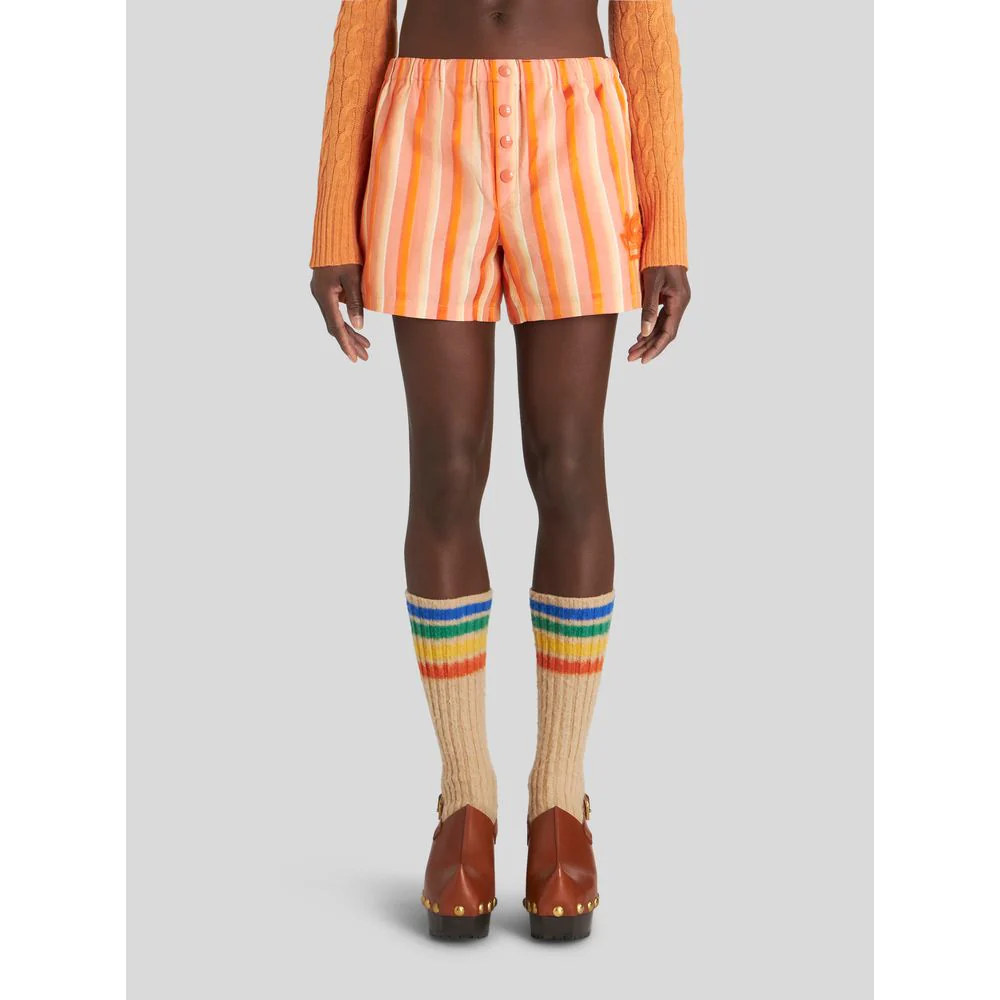 DEGRADÉ STRIPED SHORTS WITH PEGASO