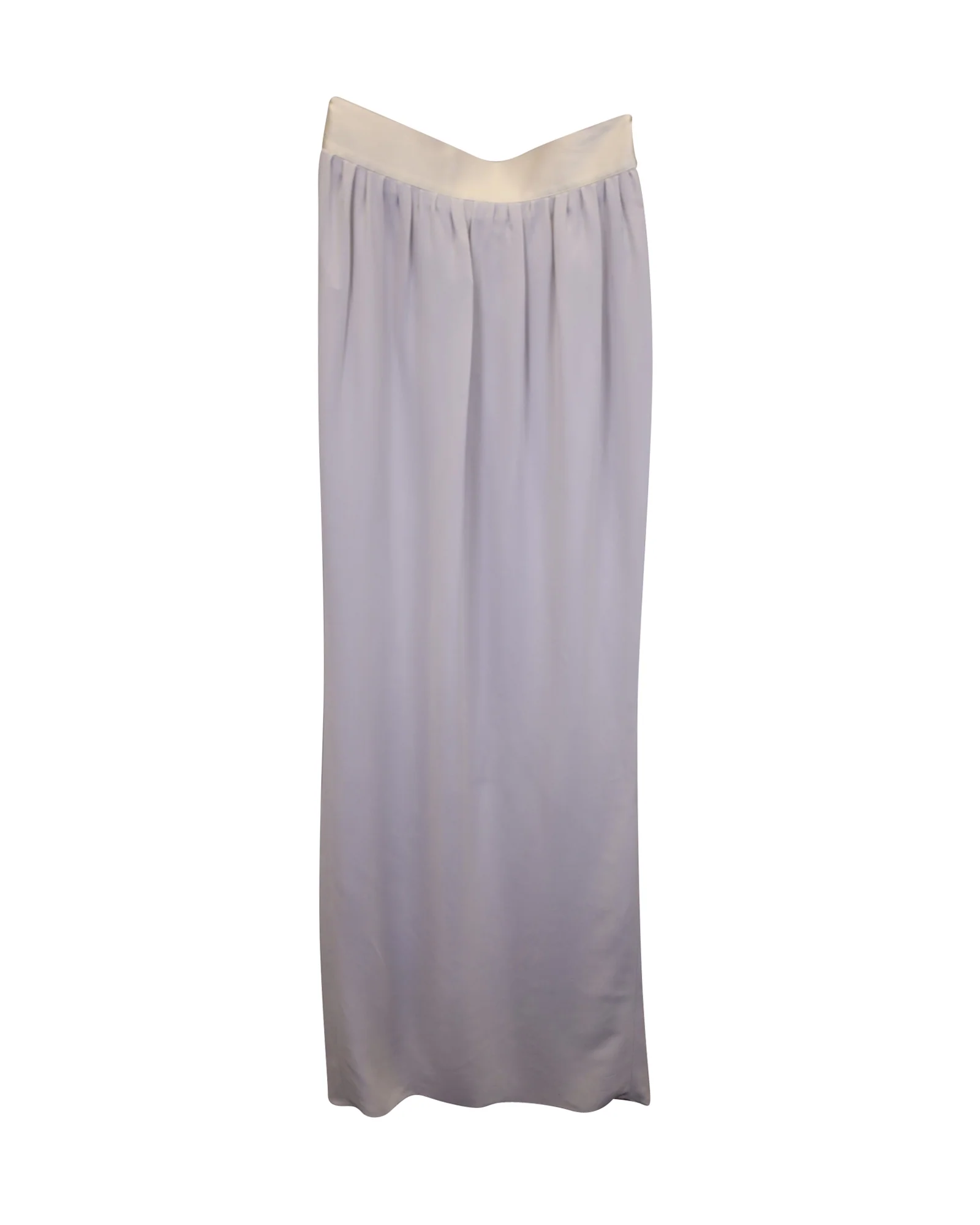Lanvin Bow Detail Maxi Skirt in Grey Acetate