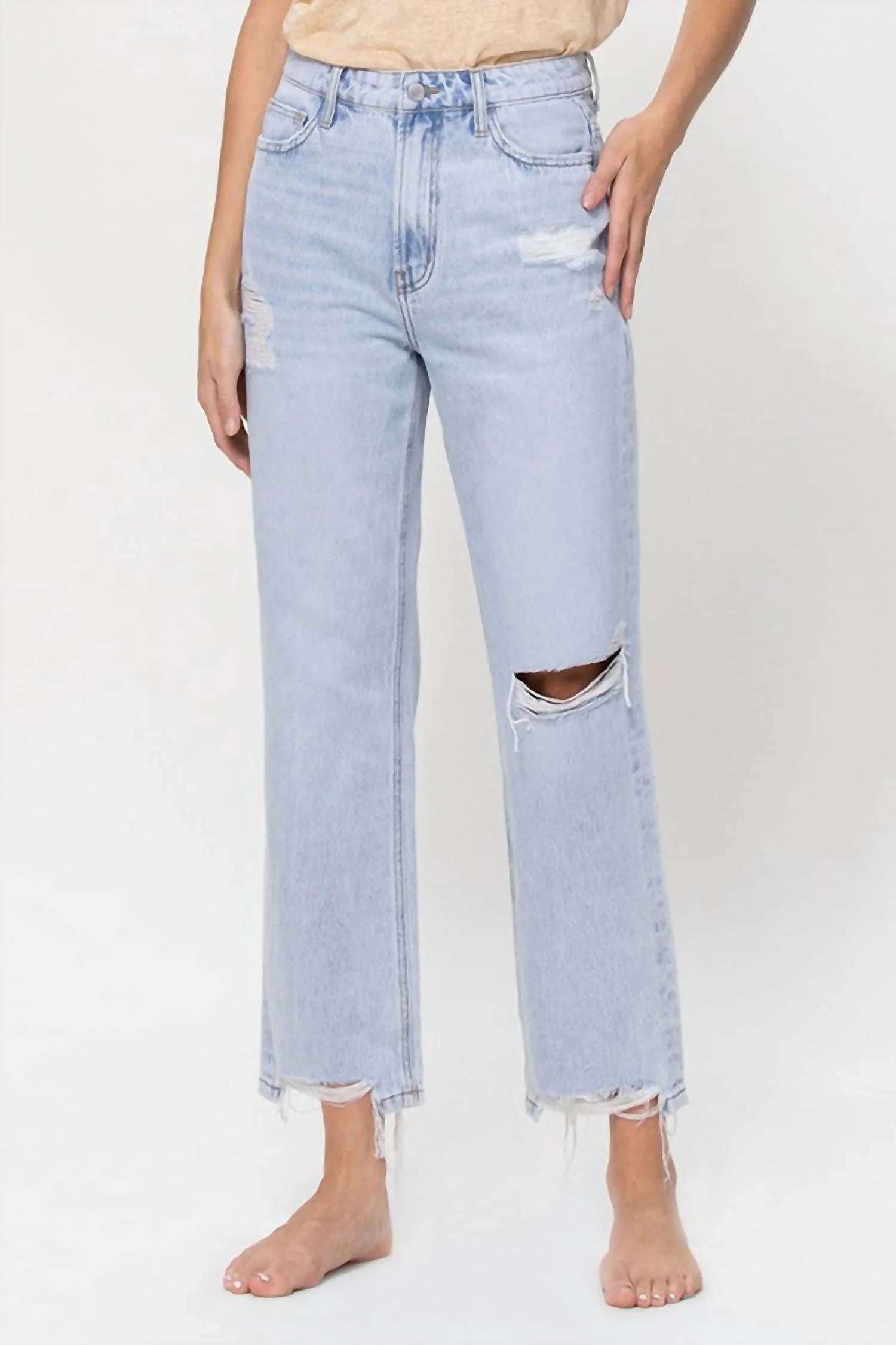 The Kassie 90S Vintage Boyfriend Jeans In Washed Blue