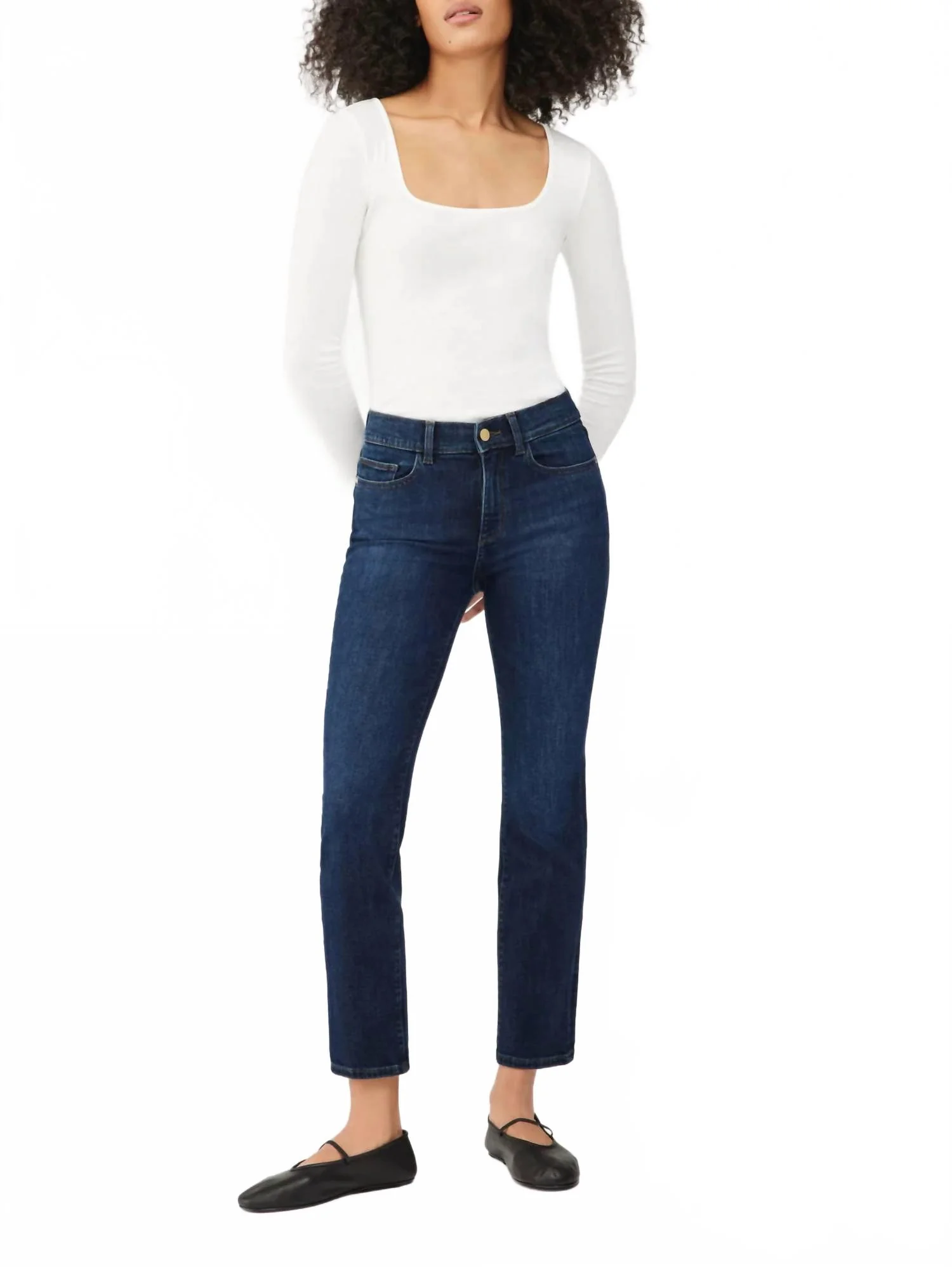 Women's Mara Straight Mid Jeans In Santa Monica