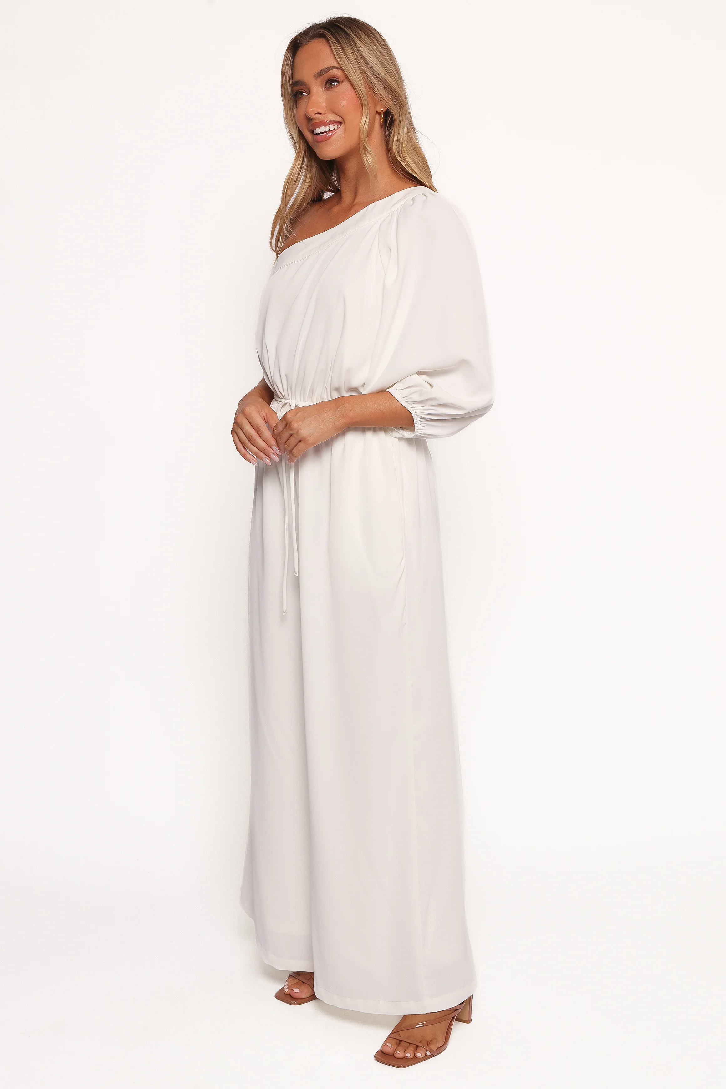 Hedda One Shoulder Jumpsuit - White