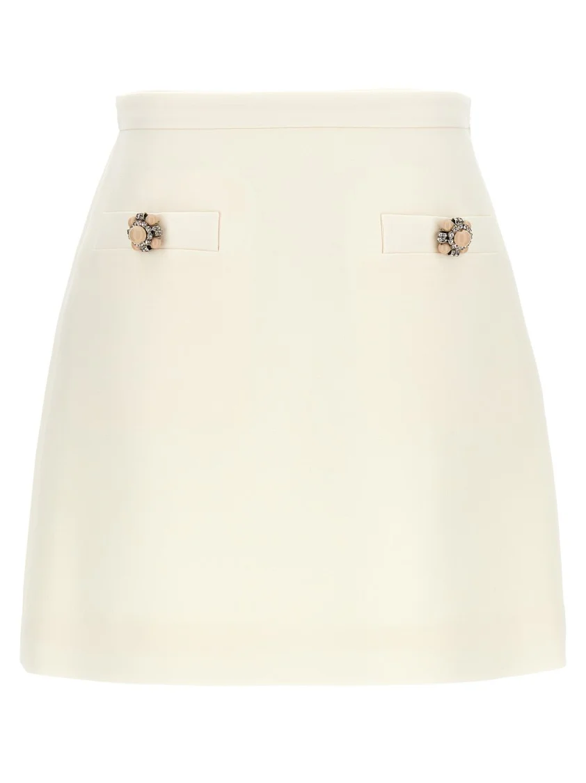 Wool And Silk Crêpe Couture Skirt