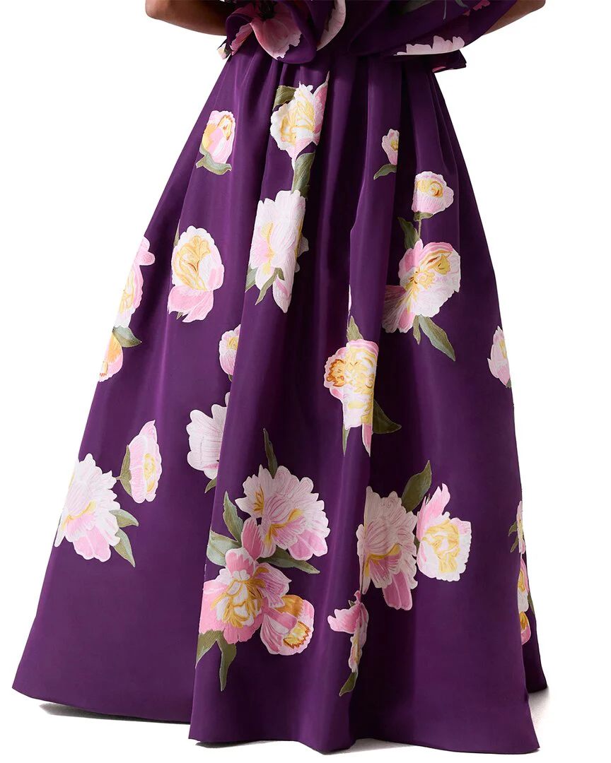 Carolina Herrera Embellished Silk Ball Skirt