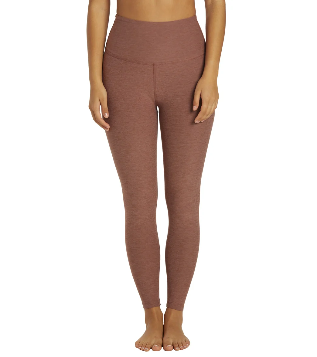 Beyond Yoga Spacedye High Waisted Caught In The Midi 7/8 Yoga Leggings Sienna Brown Heather
