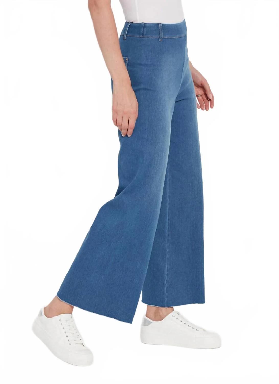 Erin Wide Leg Pant In Mid Wash